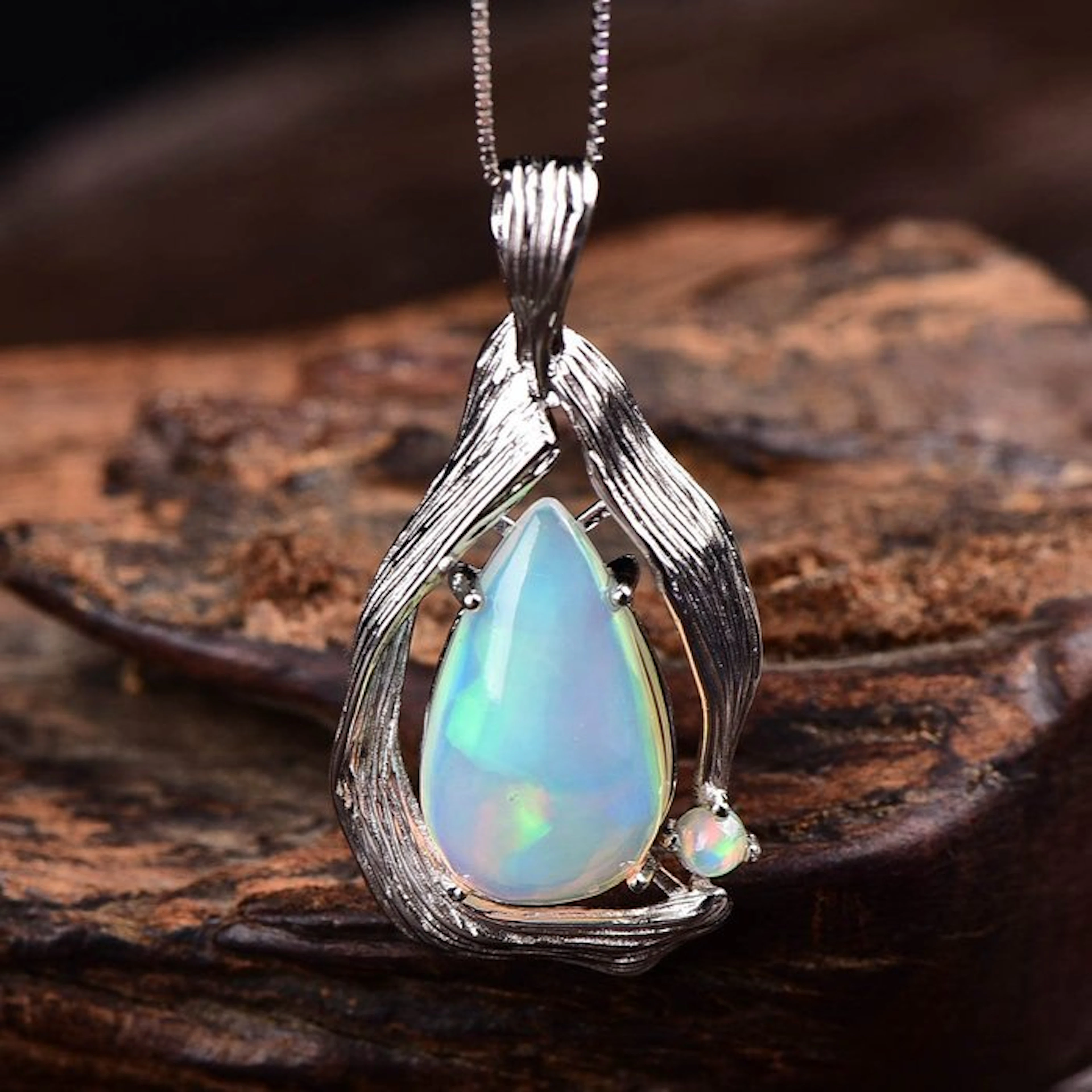 ALGT Certified - Highly Exclusive Natural Opal Pendant...