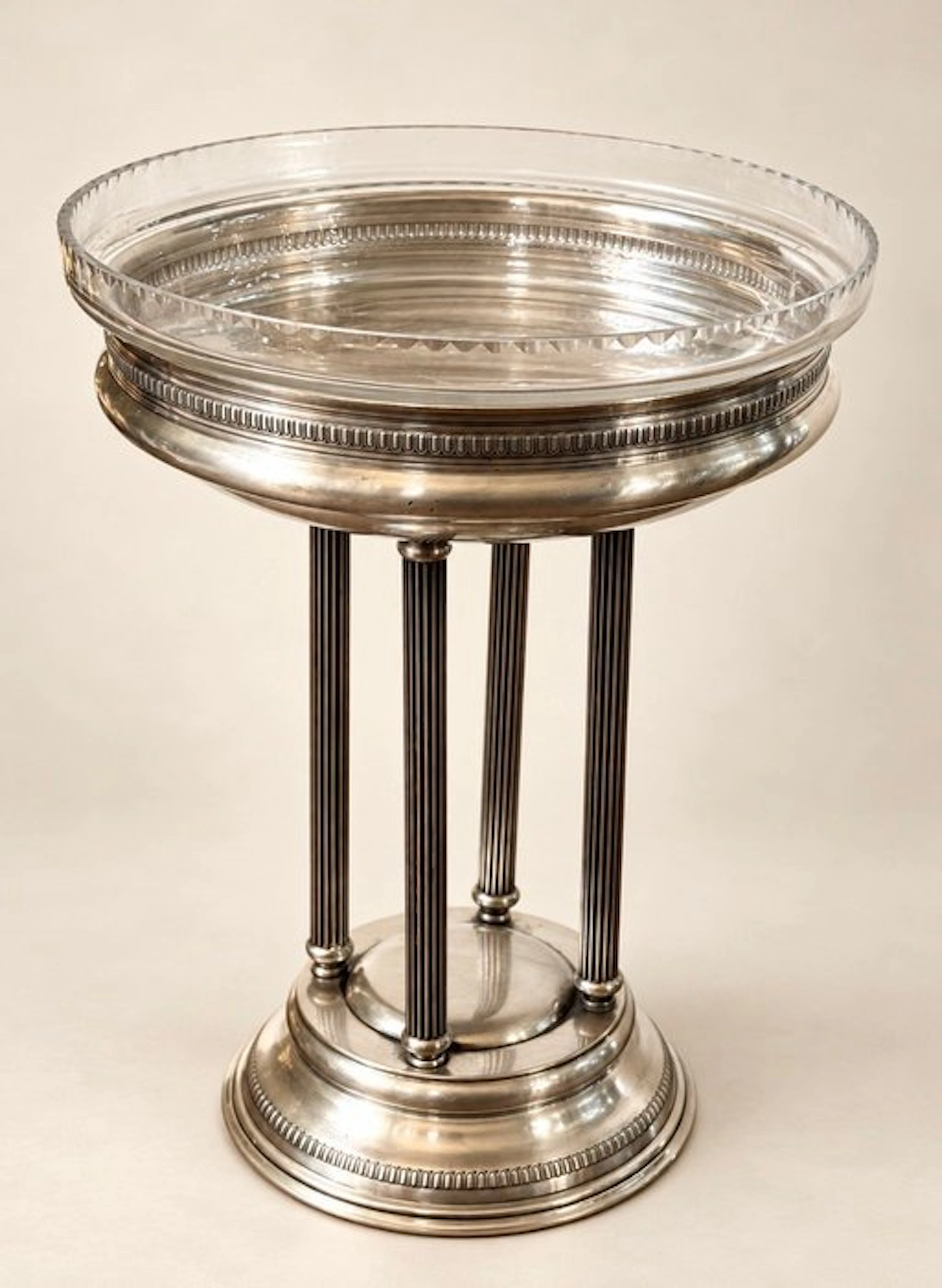 Fruit bowl - Silverplated, Glass