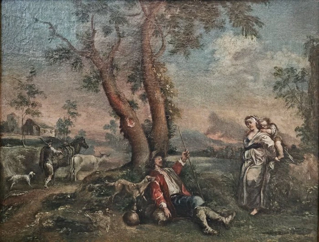 Giuseppe Antonio Pianca (1703-post 1762), Attributed to - Paesaggio Pastorale