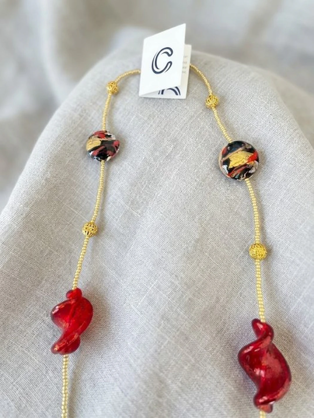 24 kt. - Yellow gold, Murano - Statement necklace