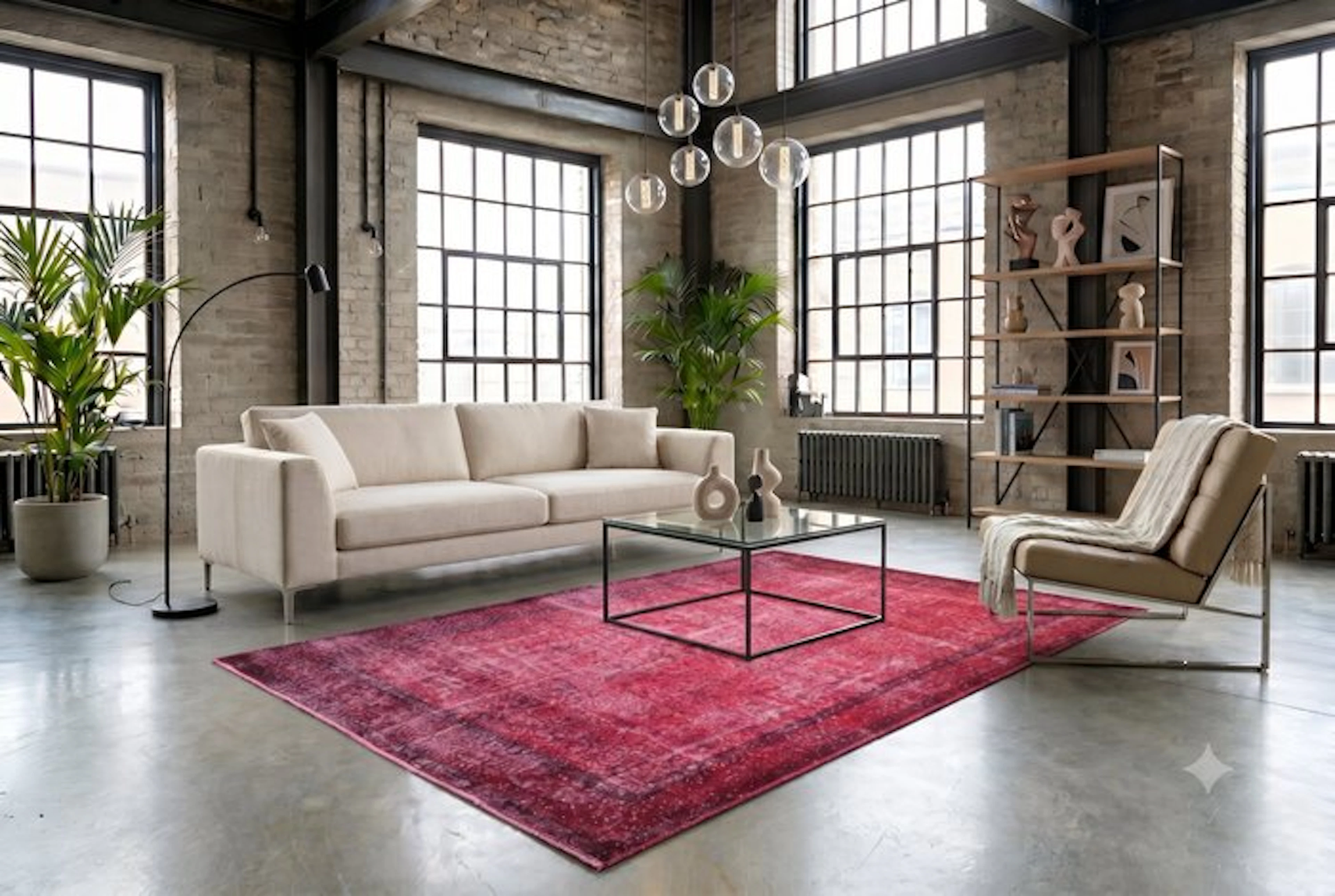 Red vintage - Rug - 315 cm - 185 cm - with certificate