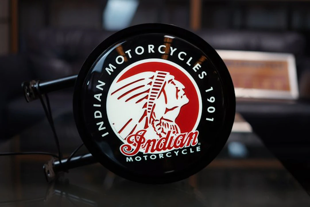 Indian Motorcycle - Indian Motorcycles 1901 Sign - Sign - Metal, Glass, Plastic