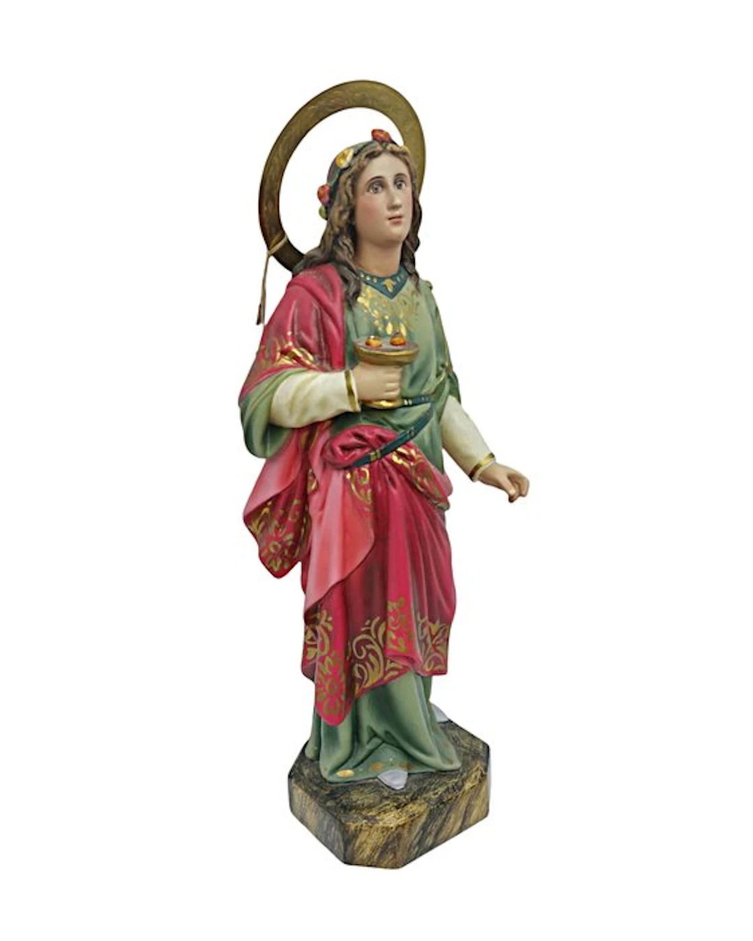 Escuela OLOT - Sculpture, Santa Lucia - 30 cm - wood paste