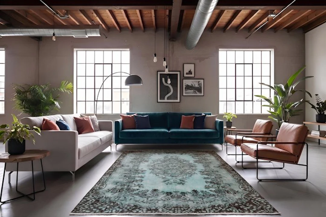 Turquoise Vintage - Rug - 280 cm - 165 cm - with certificate