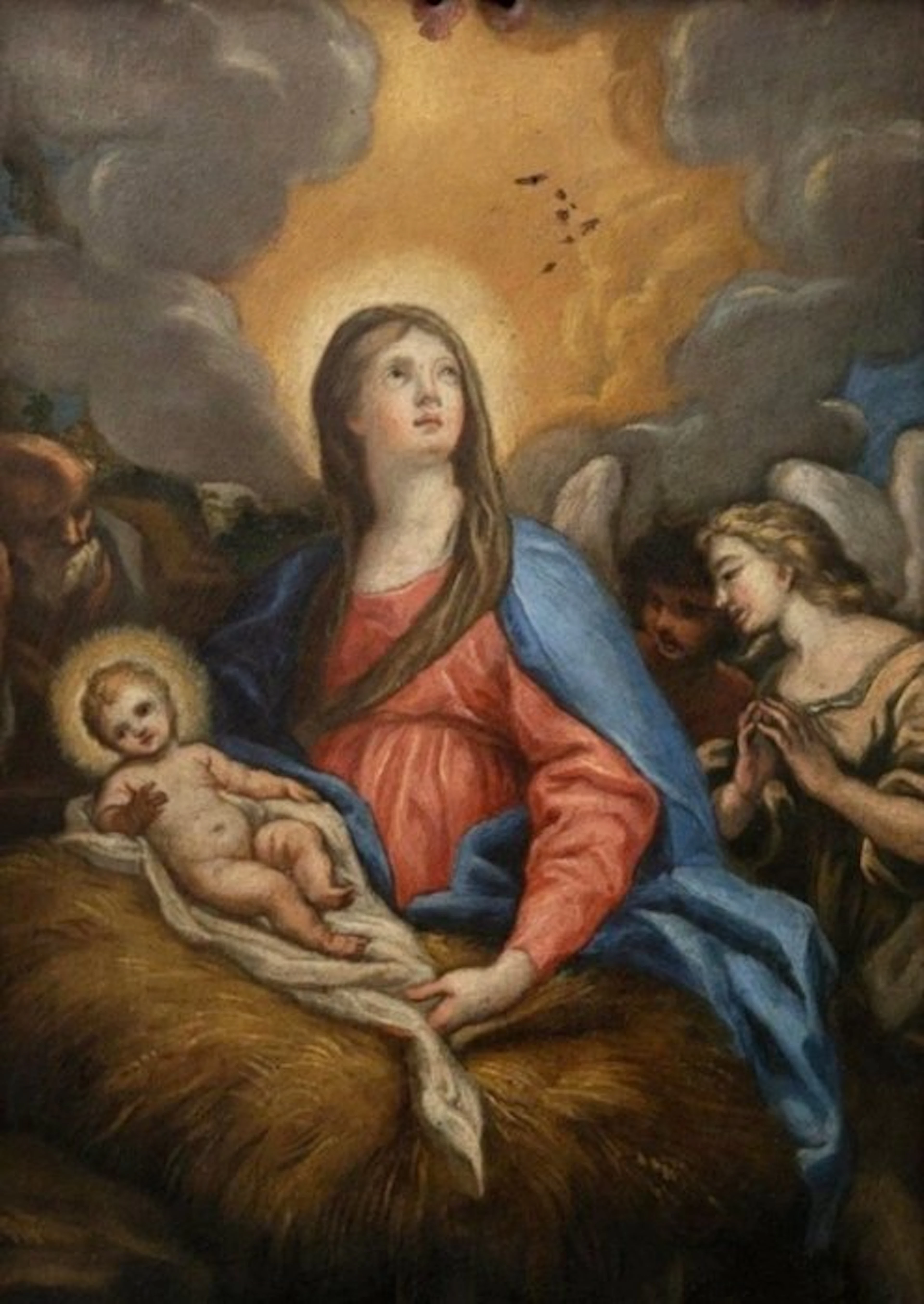 Seguace di Guido Reni (XVII), Follower of - Una adoración
