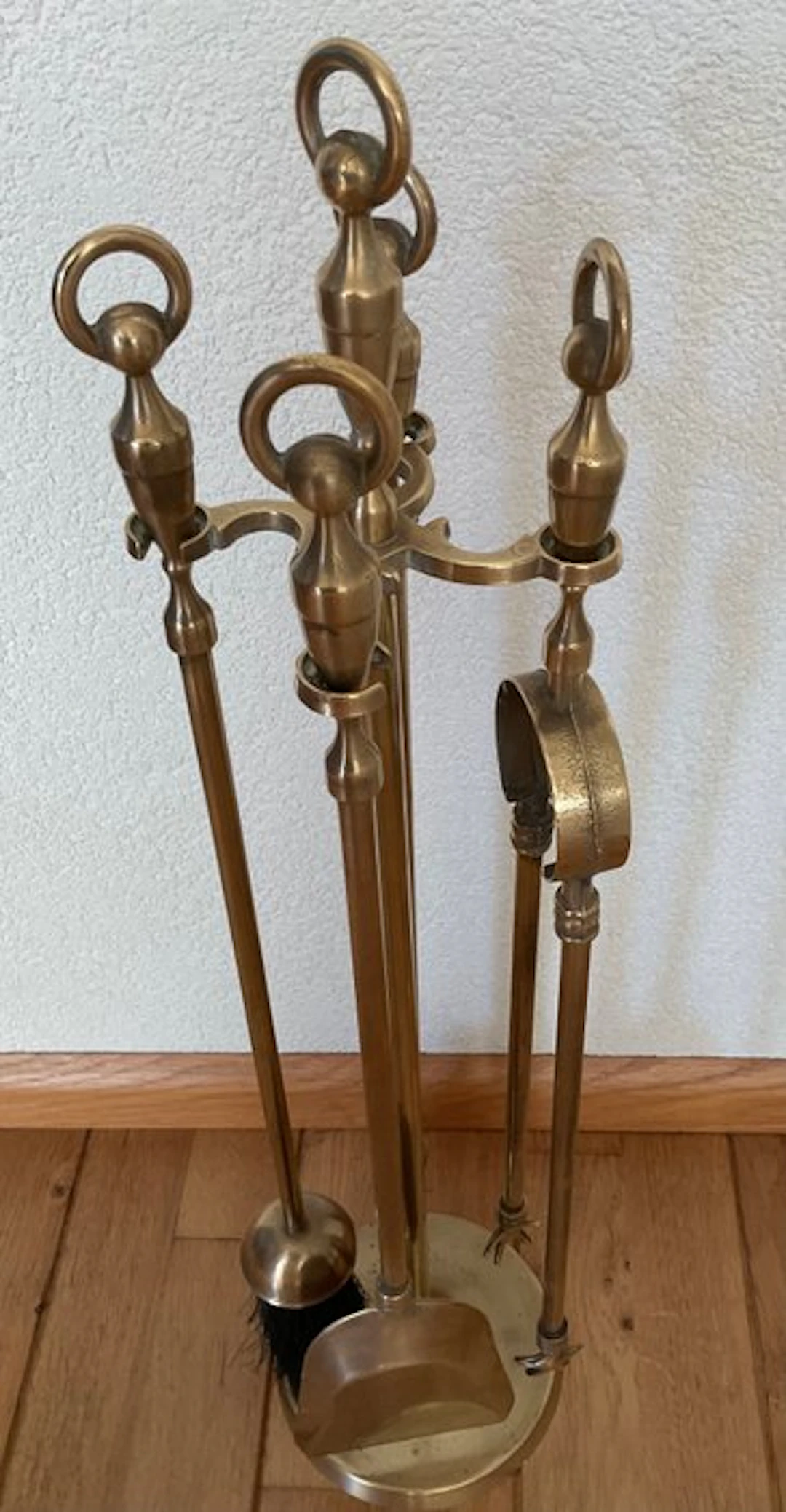Fireplace accessory (5) - Vintage Brass Fireplace Set –...