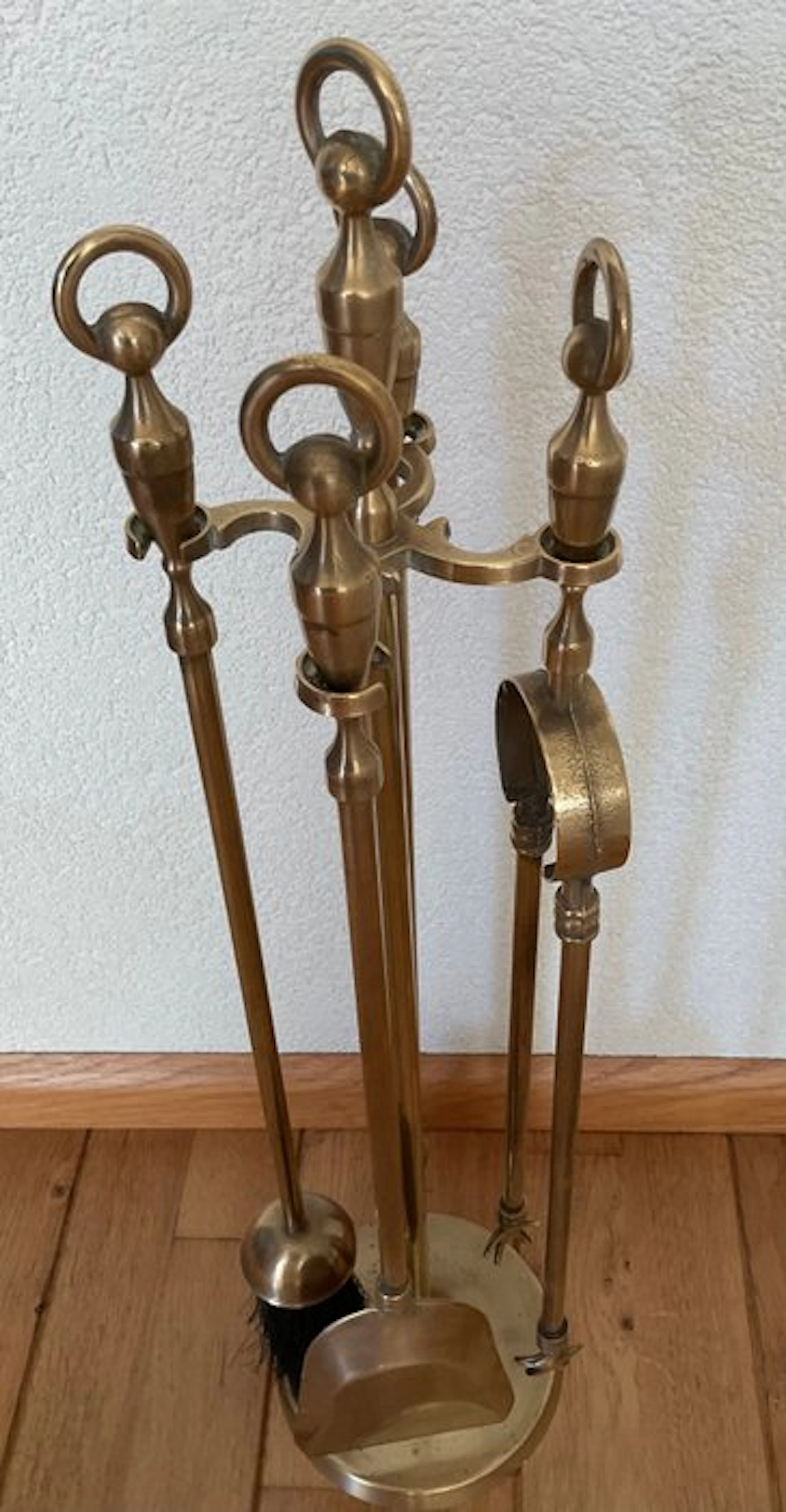 Fireplace accessory (5) - Vintage Brass Fireplace Set –...