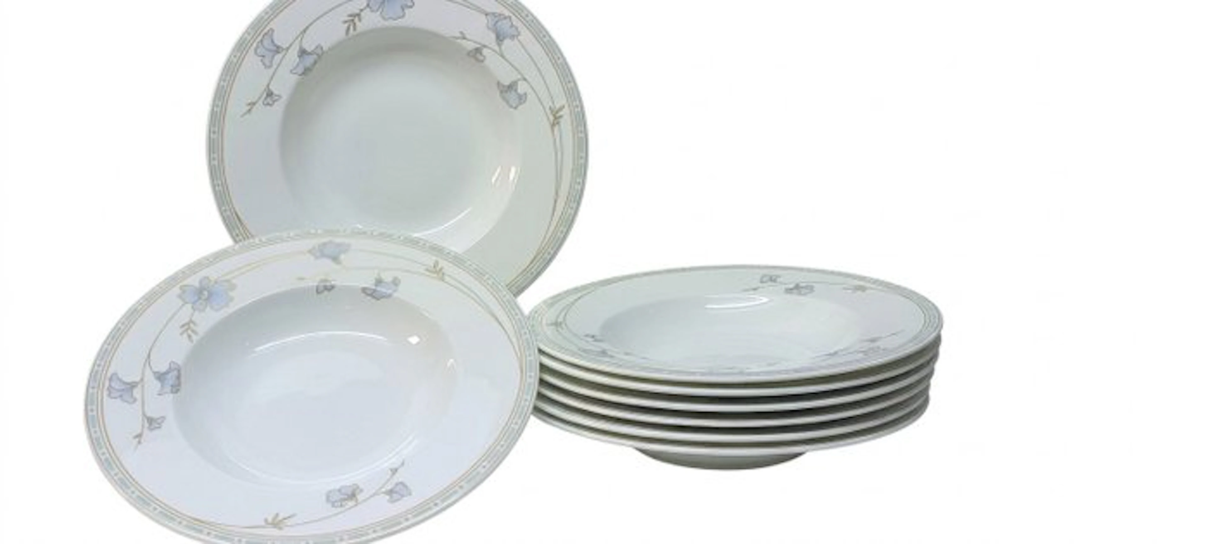 Villeroy & Boch - Dinner plate (8) - Flora Azzurra - Bone...