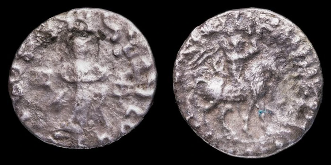 Indo-Skythians. Azes II (c. 35 BC-AD 1/10). (58-12 b.C.) (No reserve price)
