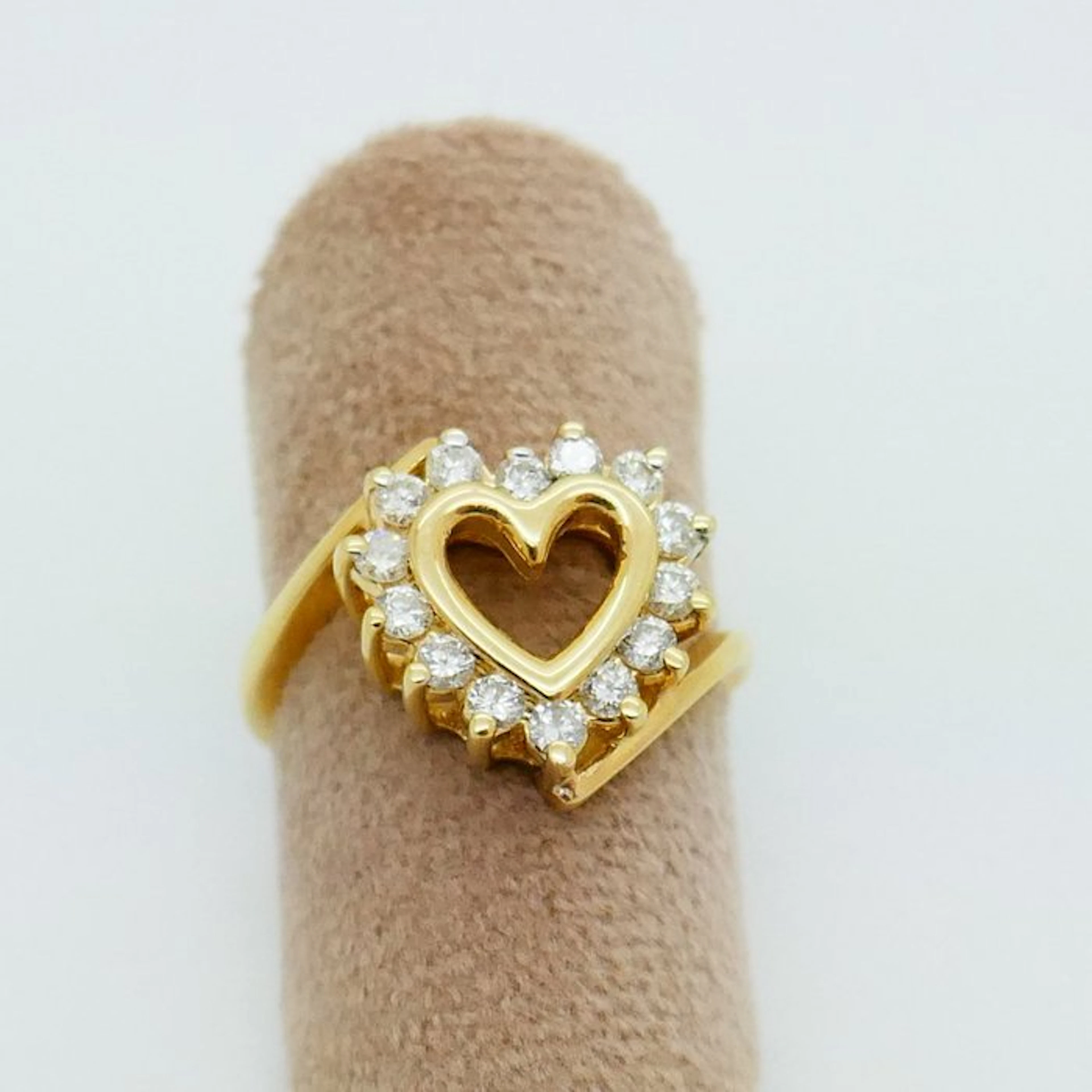 No reserve price - Ring - 18 kt. Yellow gold - 0.42ct. tw. Diamond (Natural)