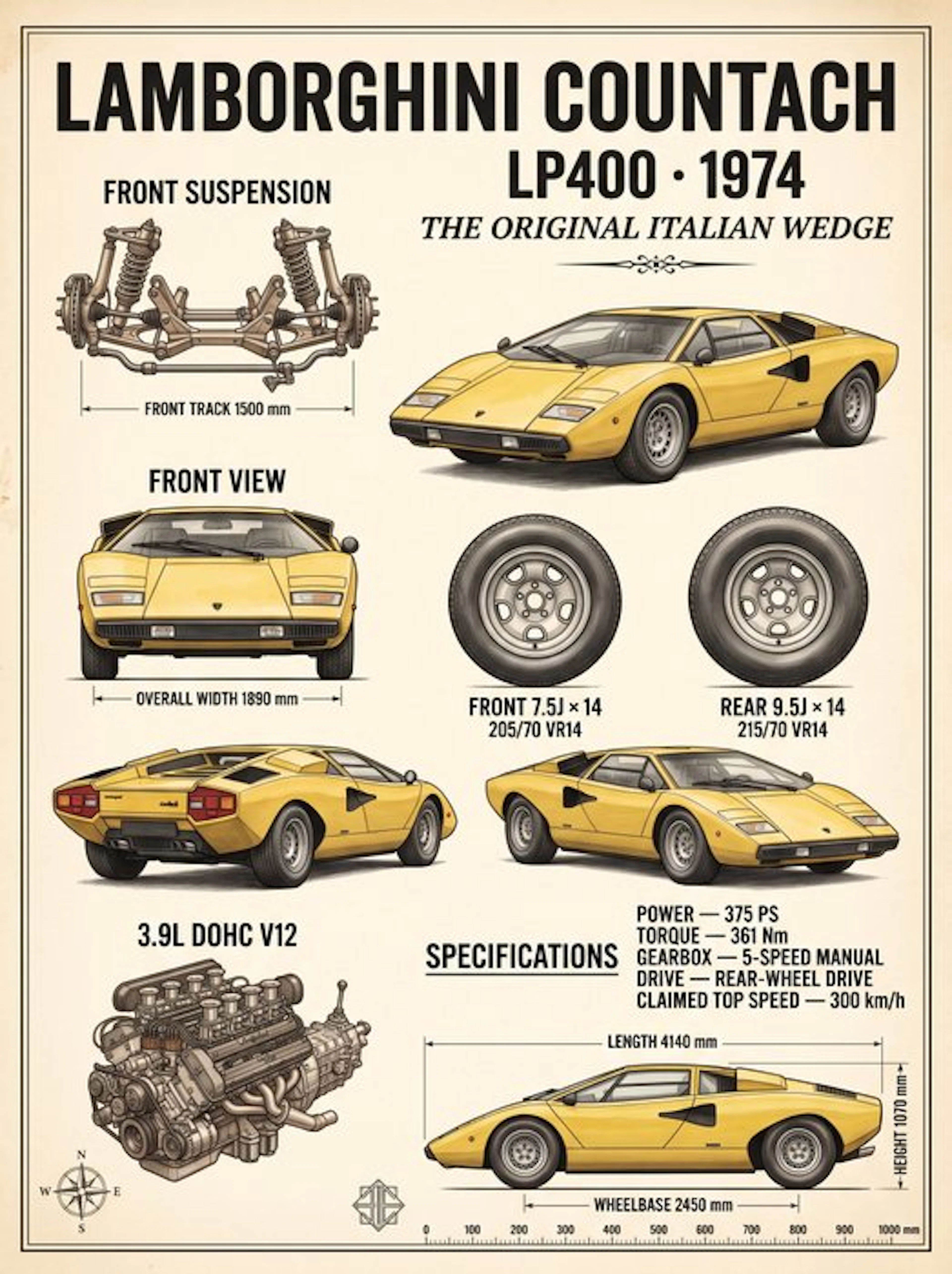 Shmidt.Art - Lamborghini - Lamborghini Countach LP400 1974 - 1970s