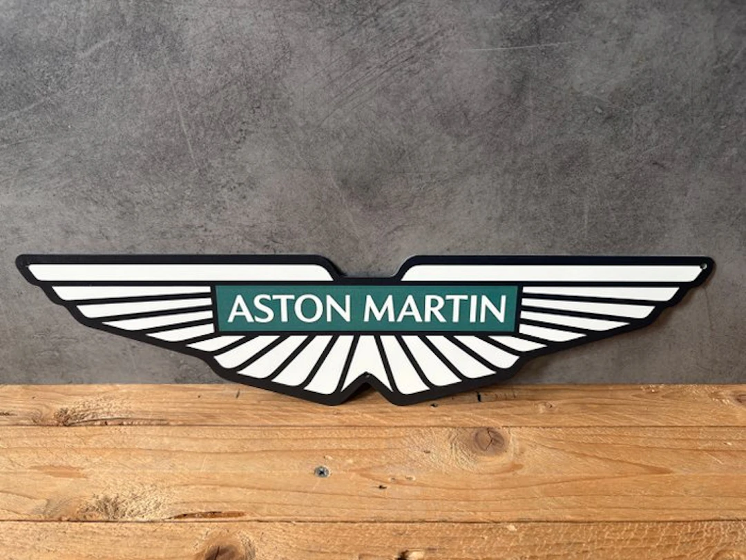 Magnificent Aston Martin emblem logo - Metal plaque - 45...