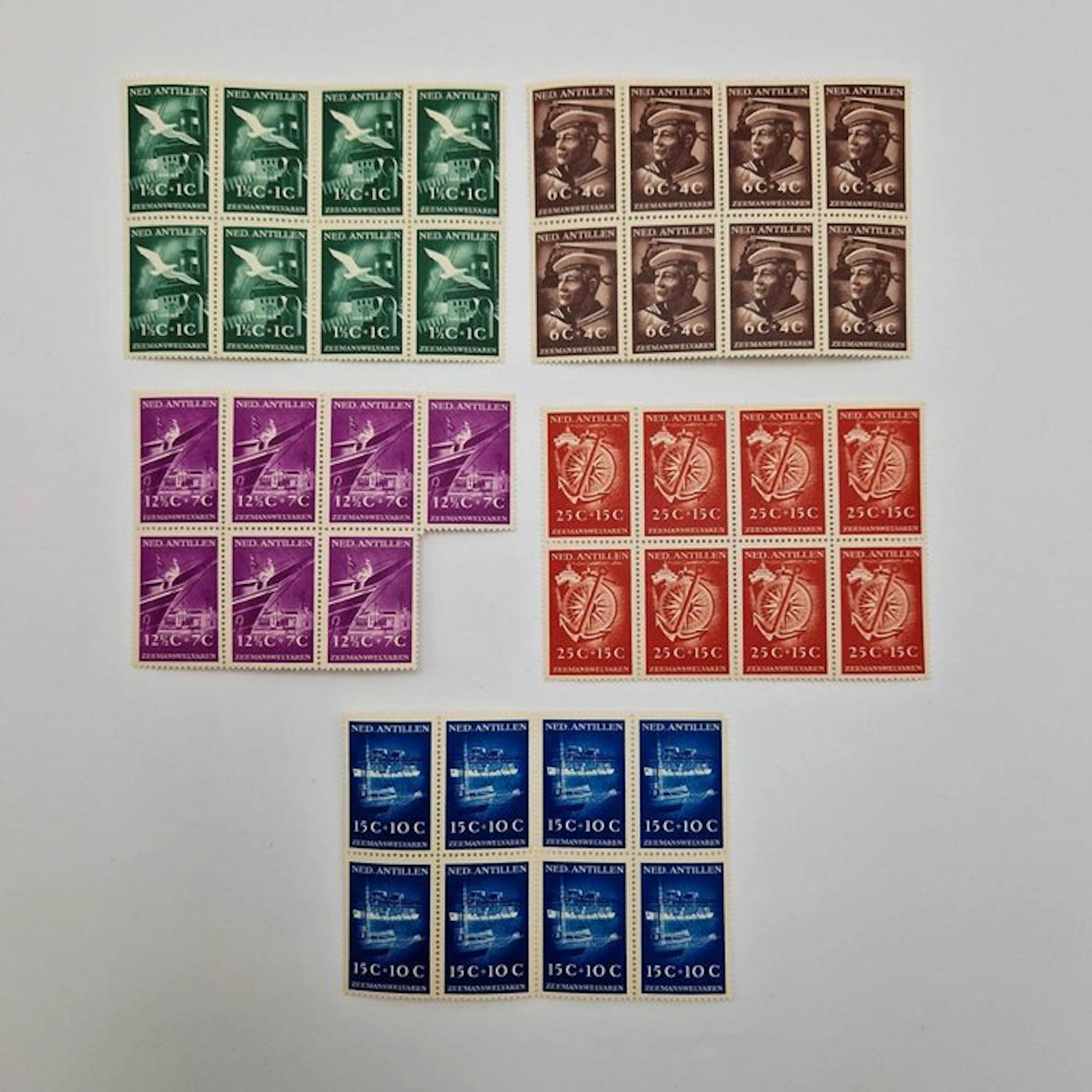 Netherlands Antilles 1943 - Complete series...