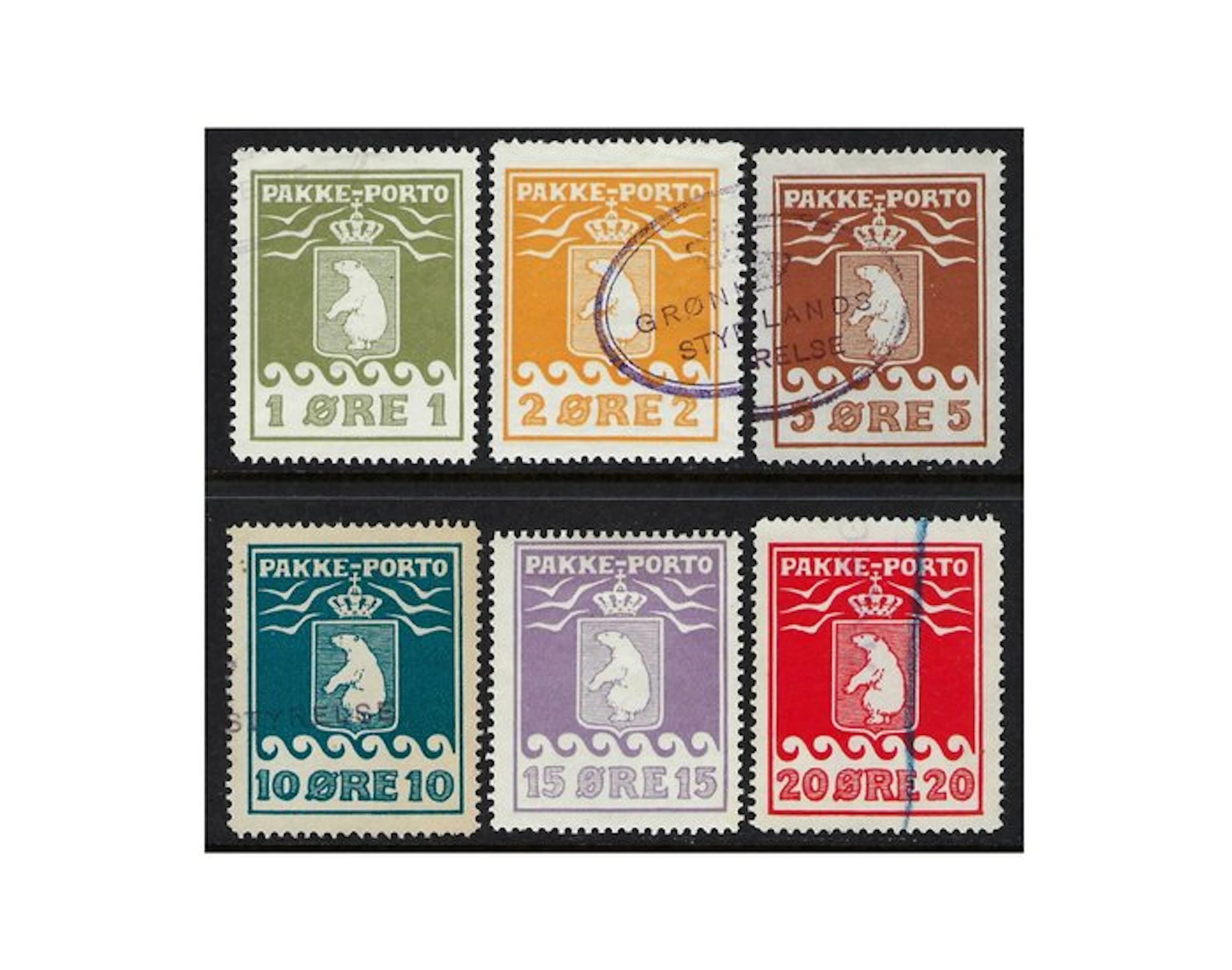 Greenland 1915 - Polar Bears parcel post set - N. 4/9