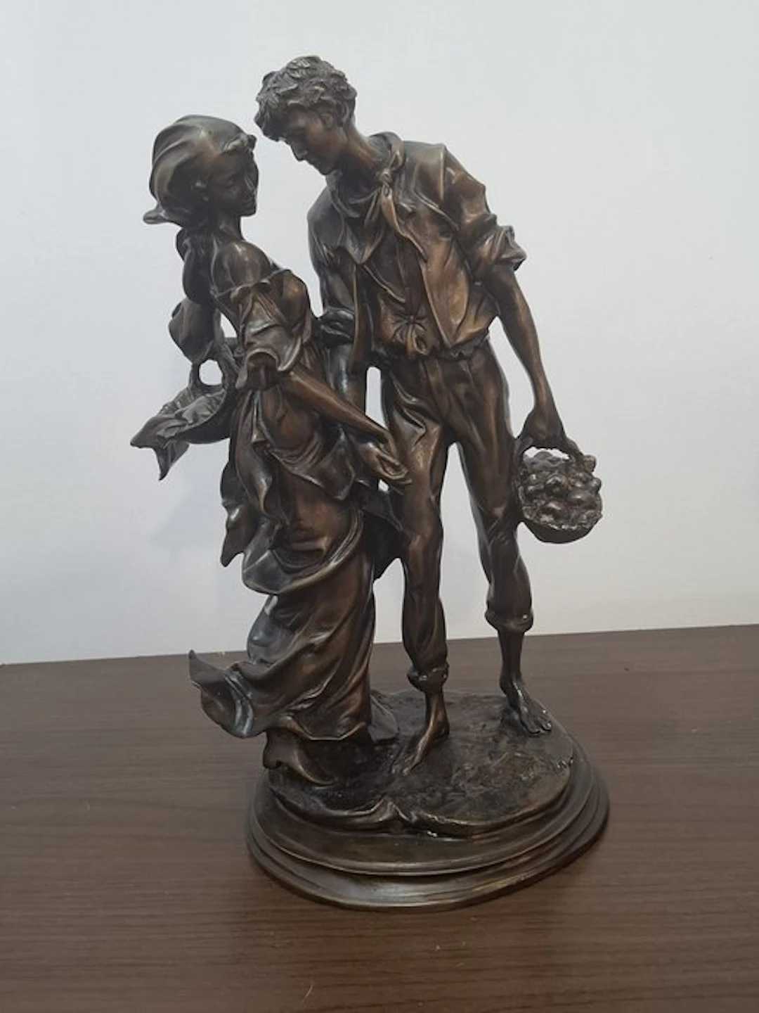 Auguste Moreau (1834-1917) - Statue, "La Rencontre" - 36 cm - rule
