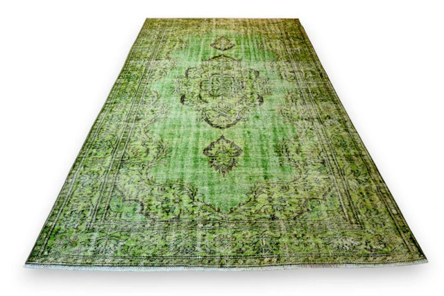 Green vintage - Rug - 310 cm - 180 cm - √ handmade √ certificate