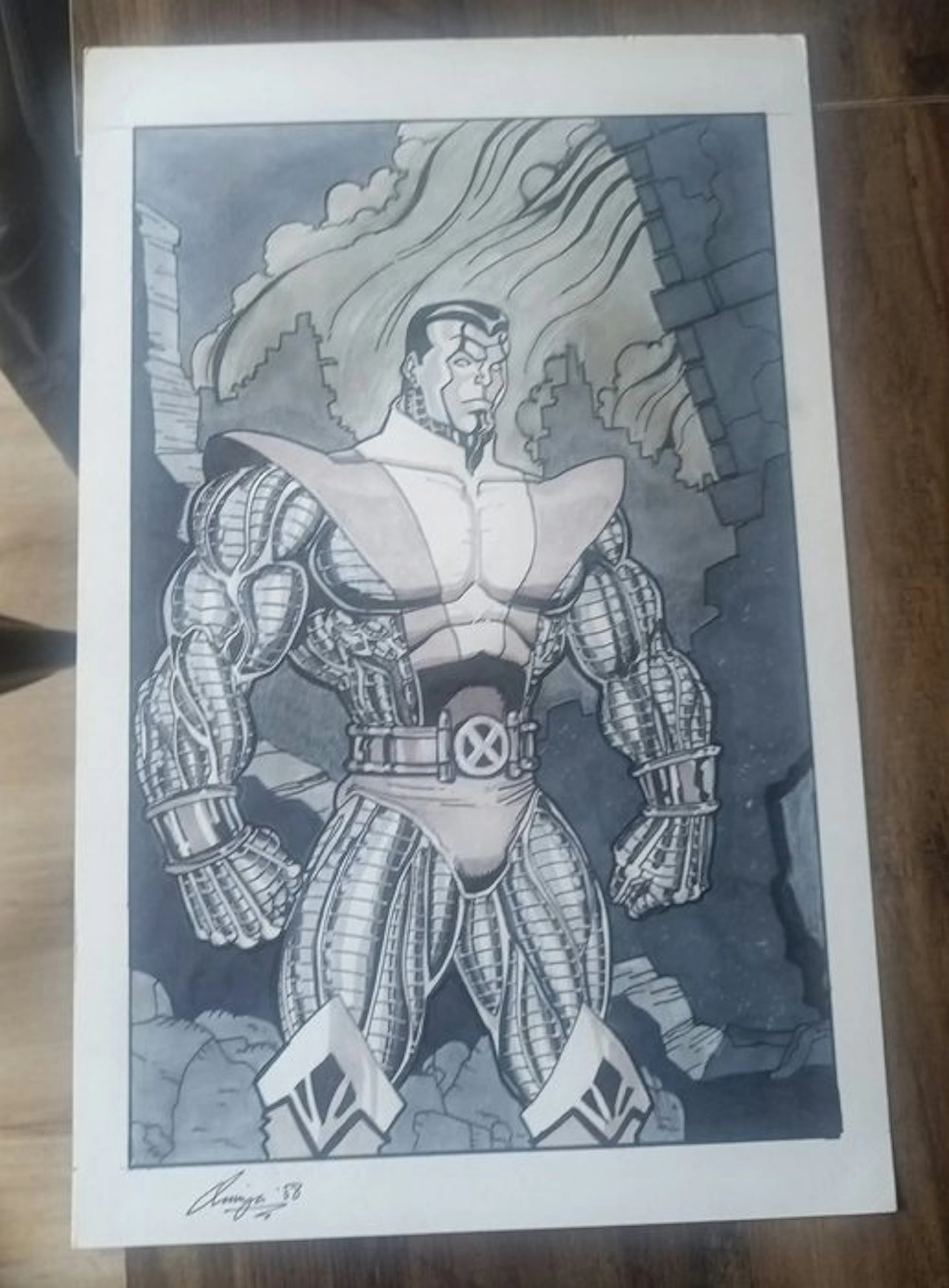 Amya Andrew - 1 Original colour page - Colossus, X-Men