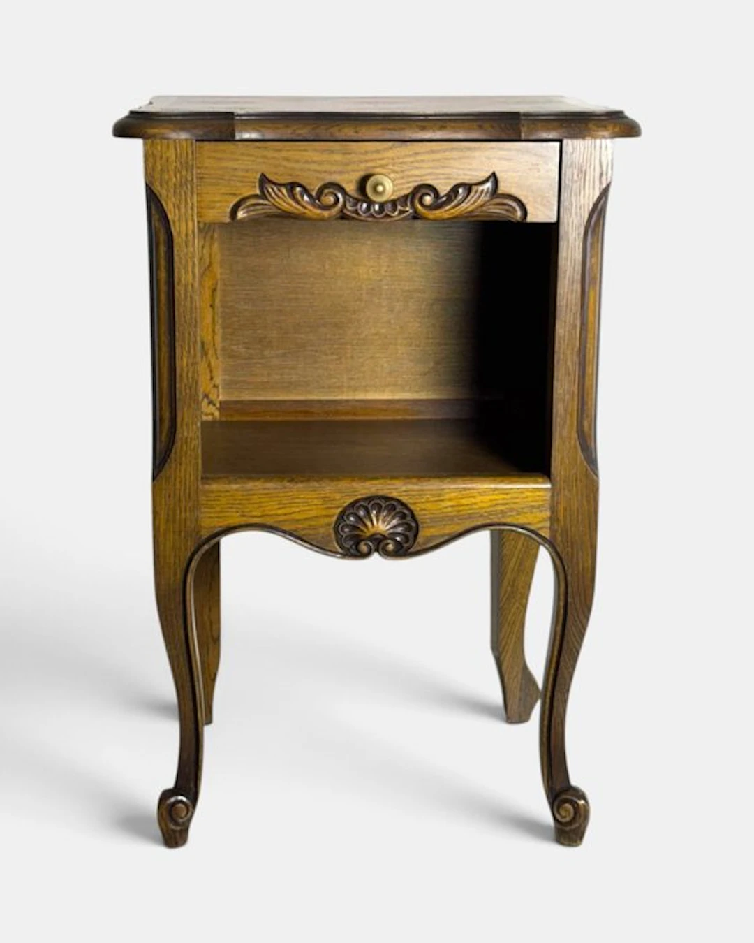Nightstand - Louis XV-style bedside table in fruitwood...