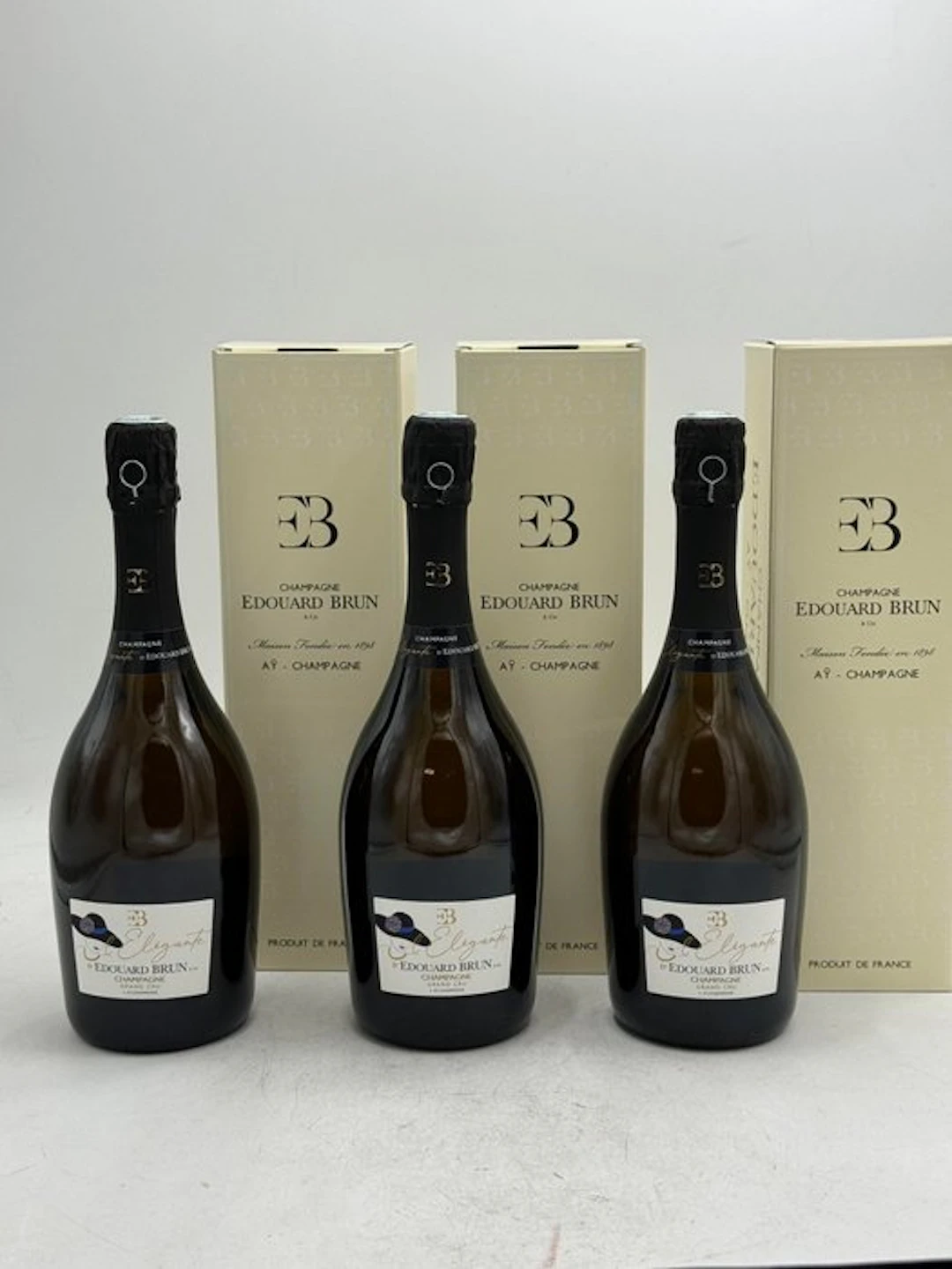 Edouard Brun, Brut L'élegante - Champagne Grand Cru - 3 Bottles (0.75L)
