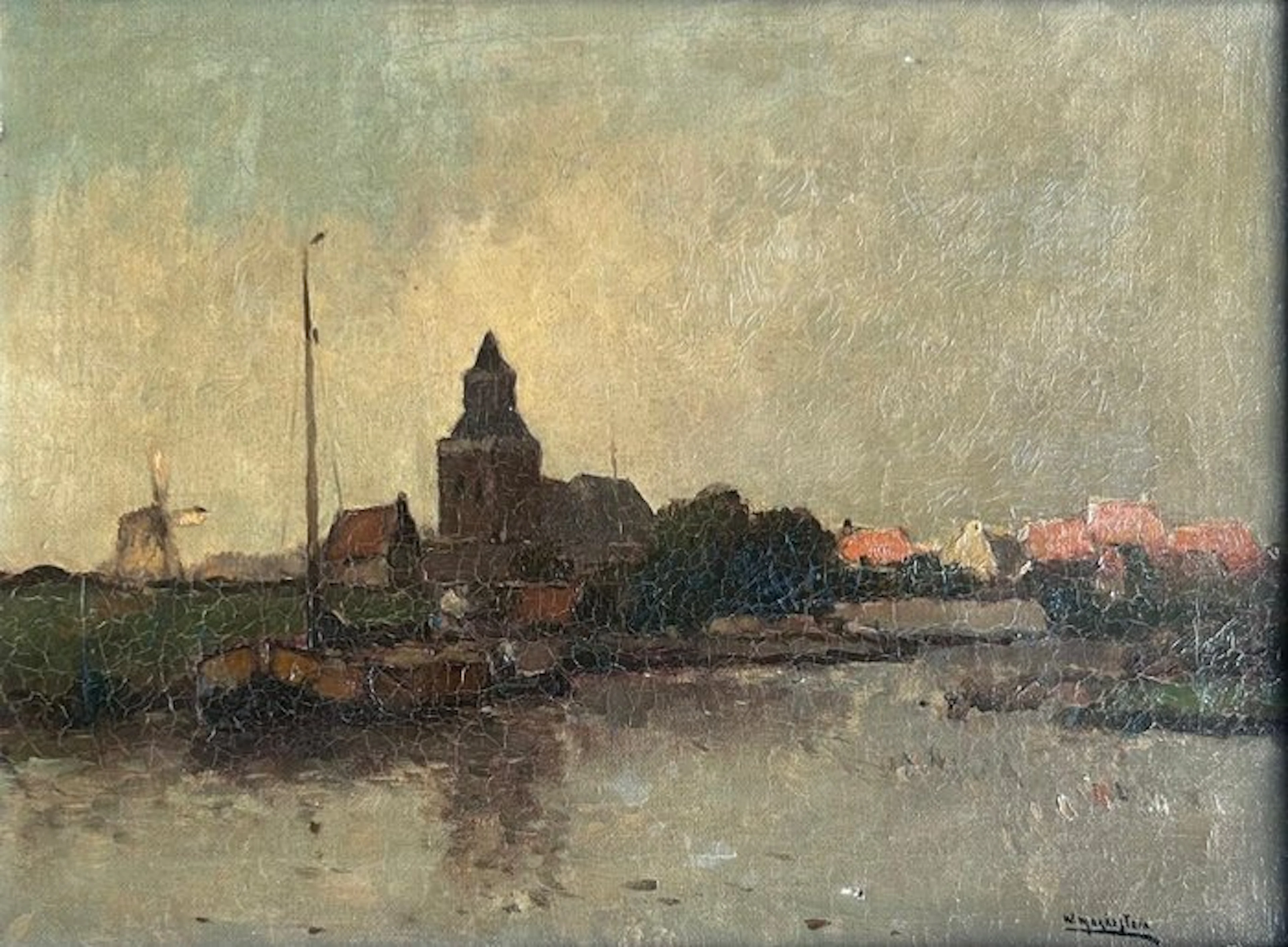 W. Markestein (1895-1939) (Mogelijk pseudoniem Knikker) - Stadsgezicht