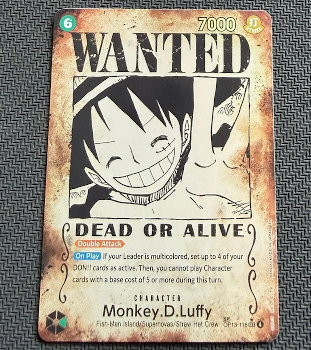 Bandai - 1 Card - One Piece - Monkey D. Luffy OP13-118 Foil
