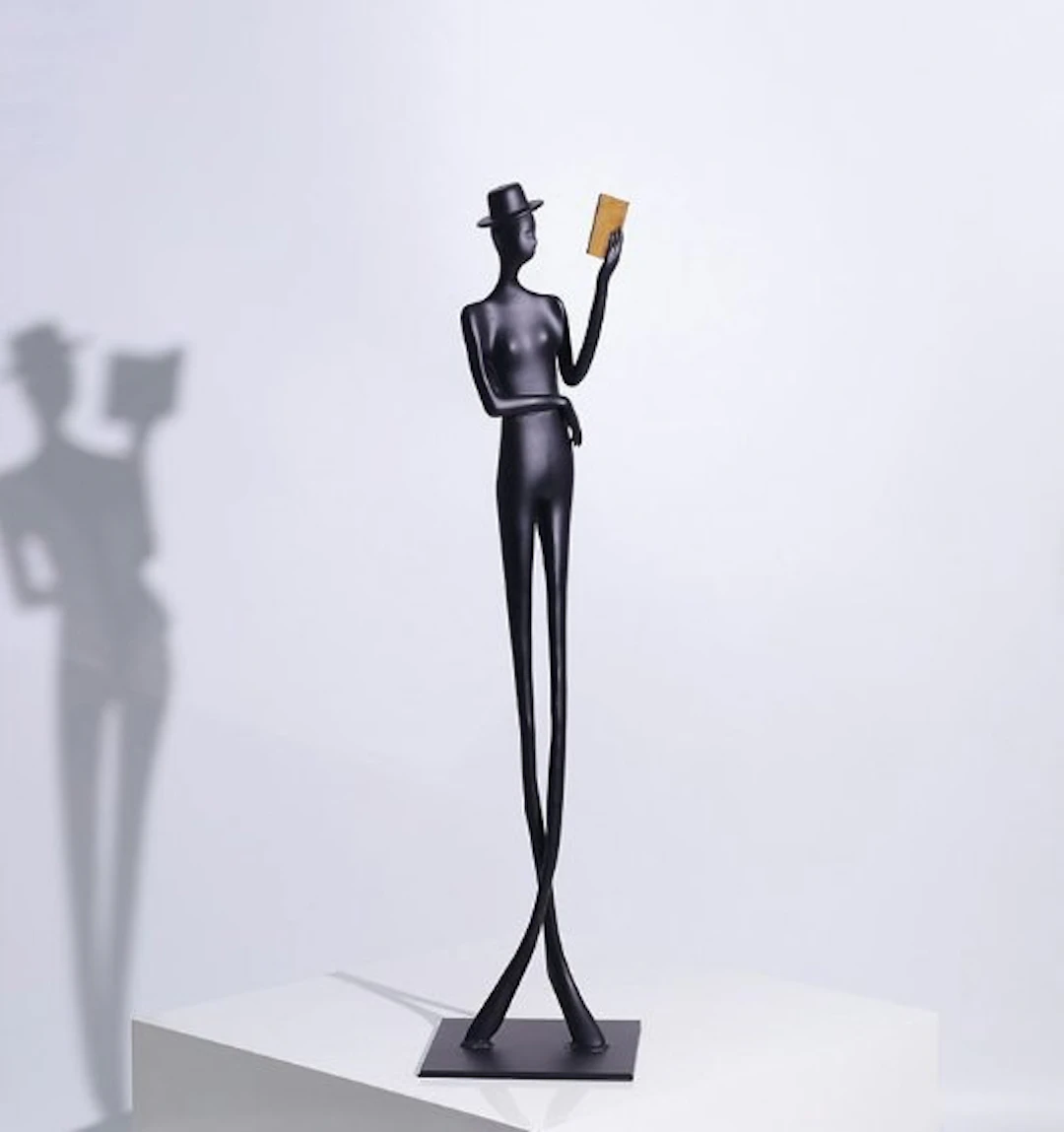 Sculpture, "Le grand lecteur" - 50 cm - Source