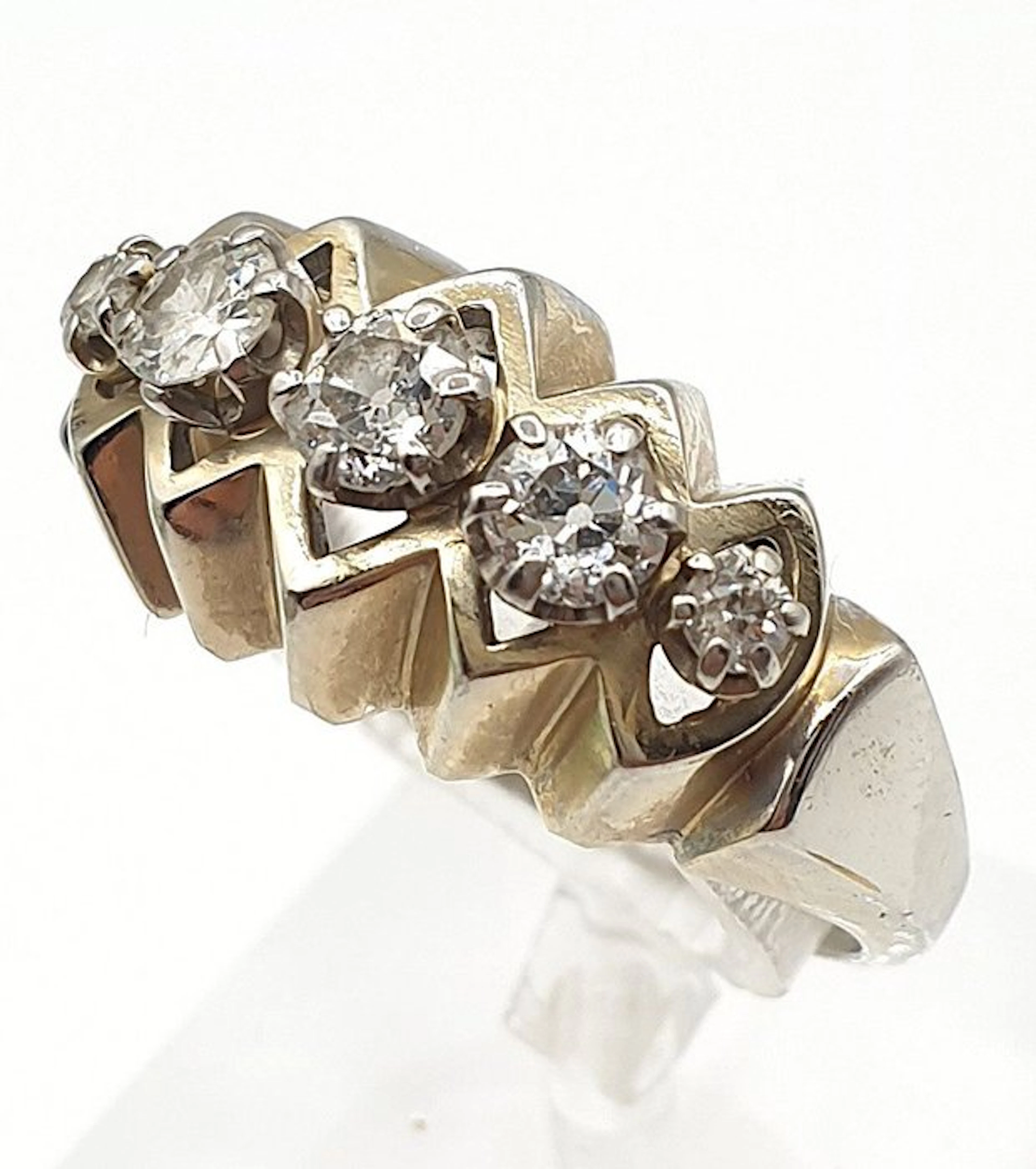 Ring - 18 kt. White gold - 0.36ct. tw. Diamond (Natural) - Diamond