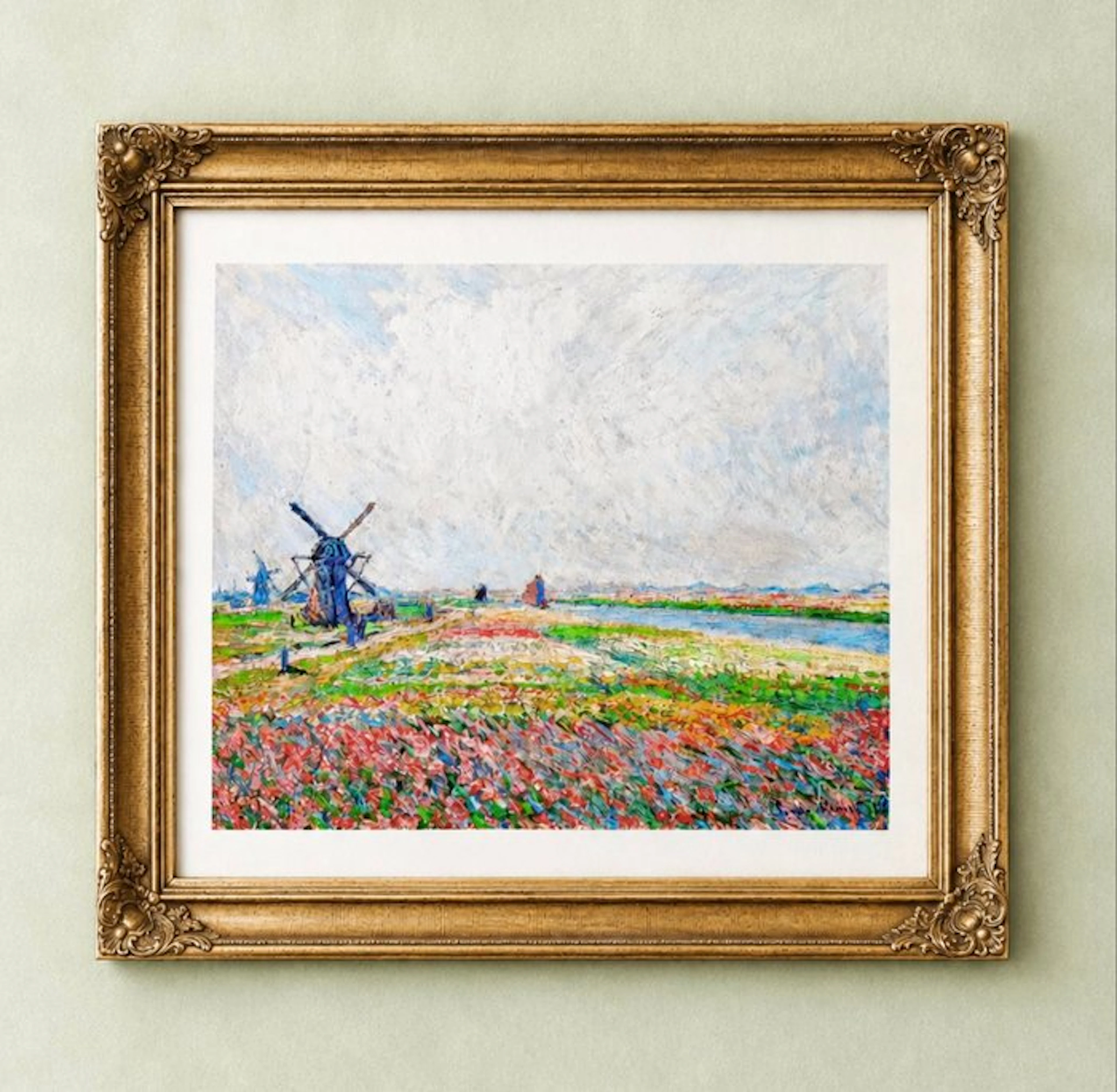 Claude Monet (1840–1926) (after) - "Fields with Tulips, 1886"