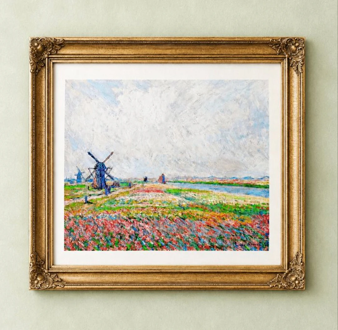 Claude Monet (1840–1926) (after) - "Fields with Tulips, 1886"