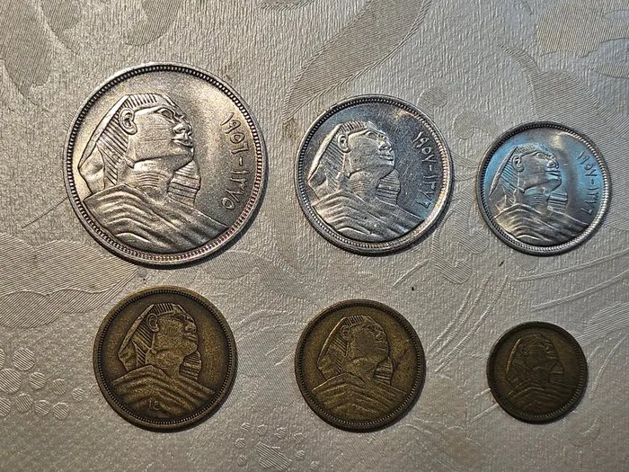 Egypt. 1956/1958 Sphinx full set mit den seltenen Millemes (No reserve price)