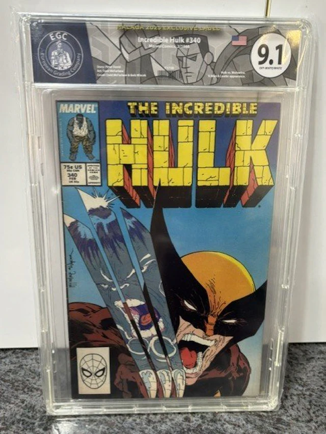 The Incredible Hulk #340 - EGC 9.1 - Custom Label...