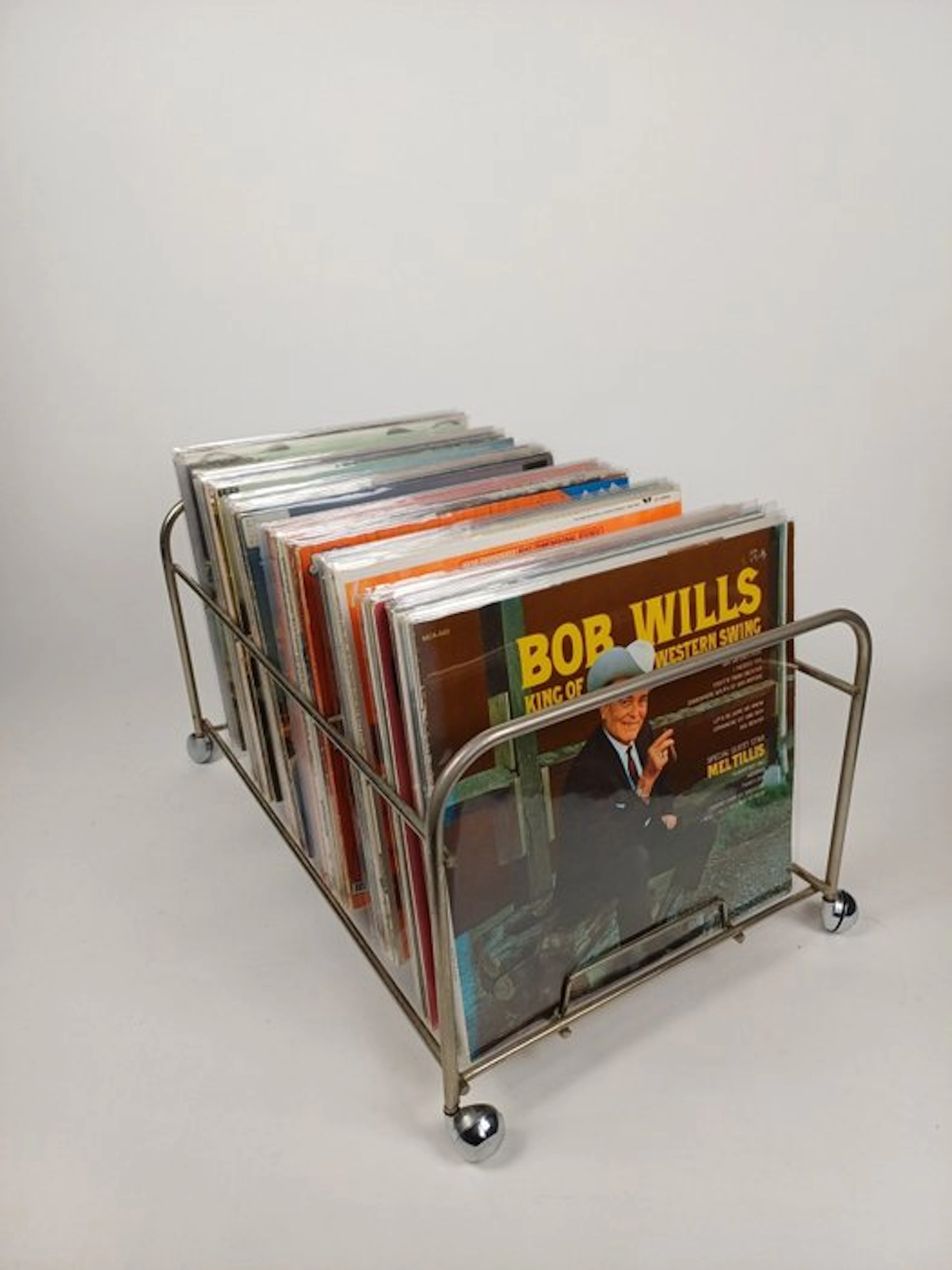 Rack - Steel - Record Rack - On Wheels