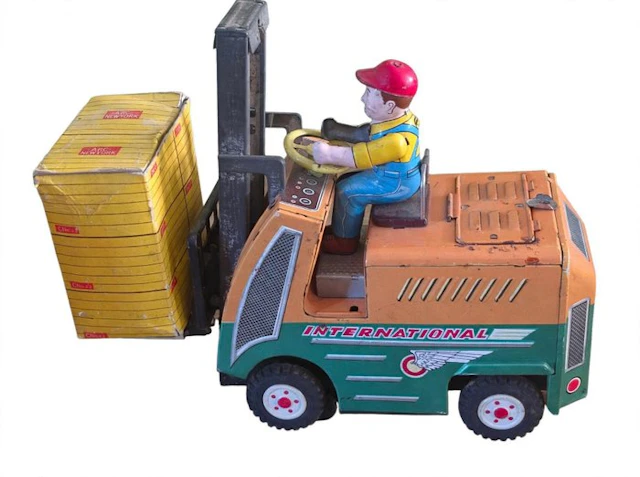 Zeldzame Vintage Blikken Heftruck INTERNATIONAL - ABC...