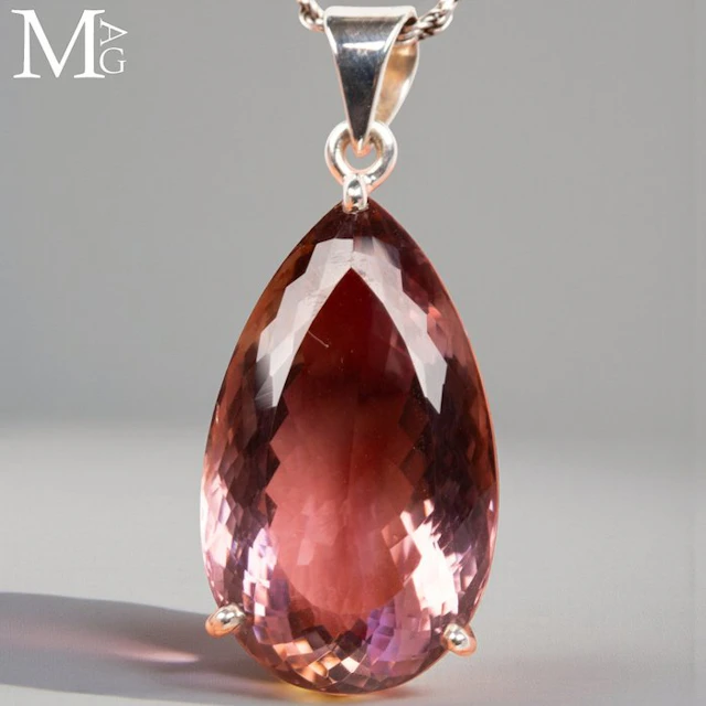 Large pendant in ametrine – 925 silver Certified Italian silver jewel