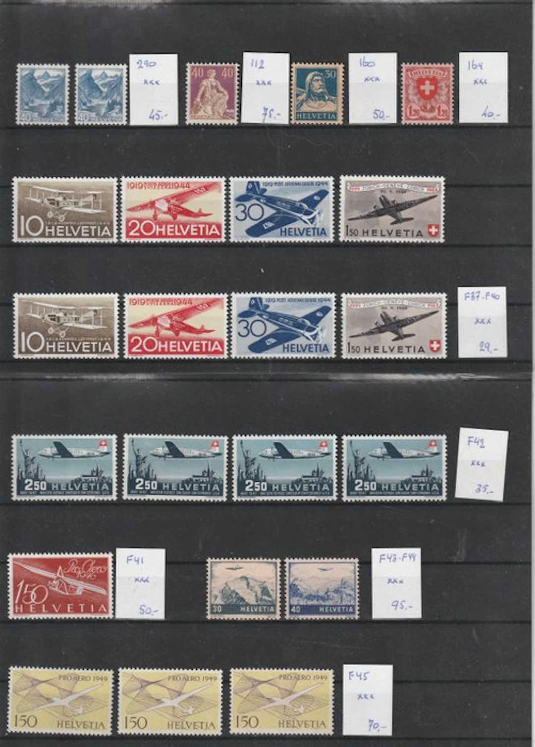 Switzerland 1909/1949 - Mint-condition lot