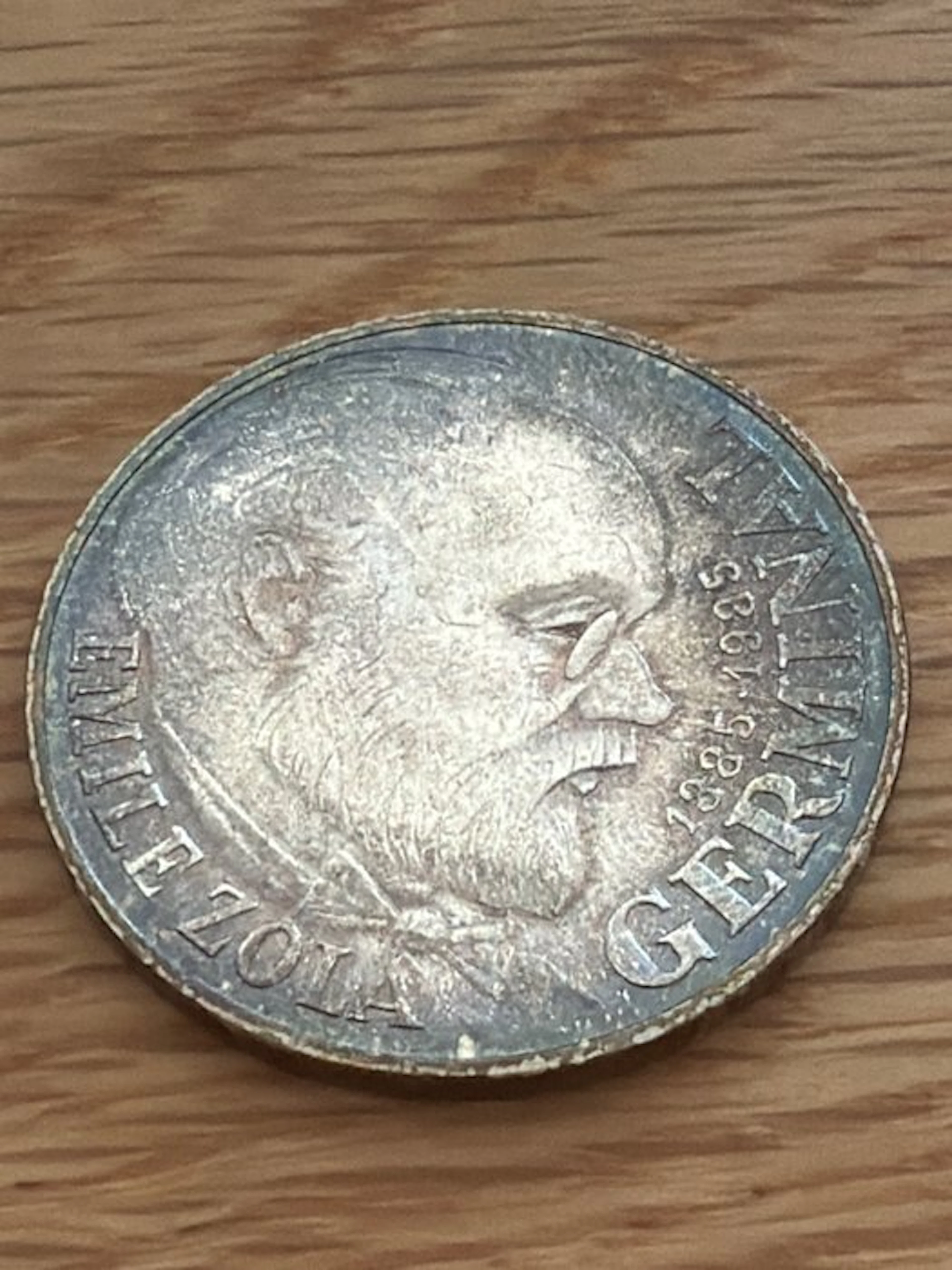 France. 100 Francs 1985, Emile Zola 13,4g (920) Silber (No reserve price)
