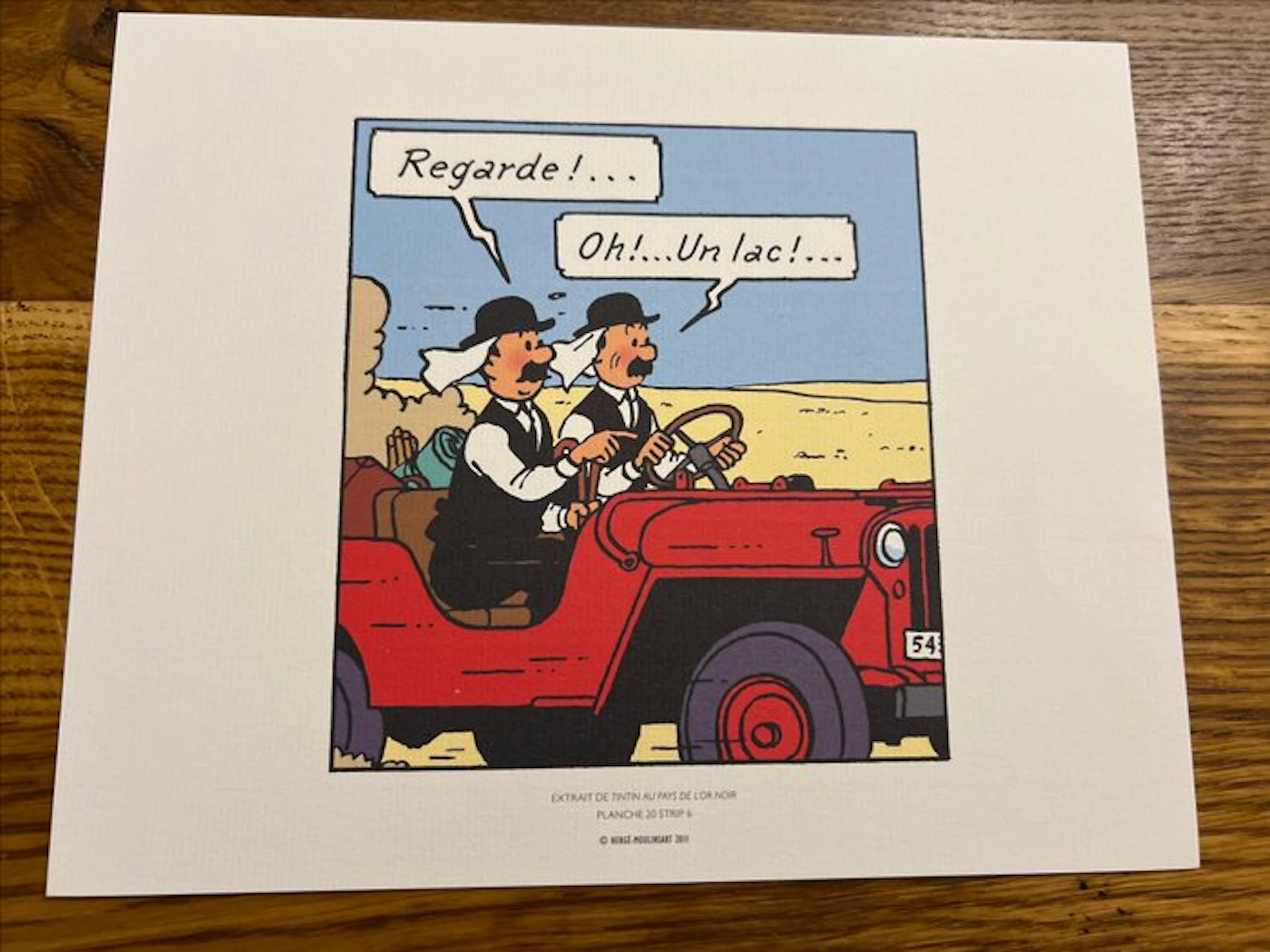 Hergé - 1 Print - Tintin - Extrait de Tintin au pays de...