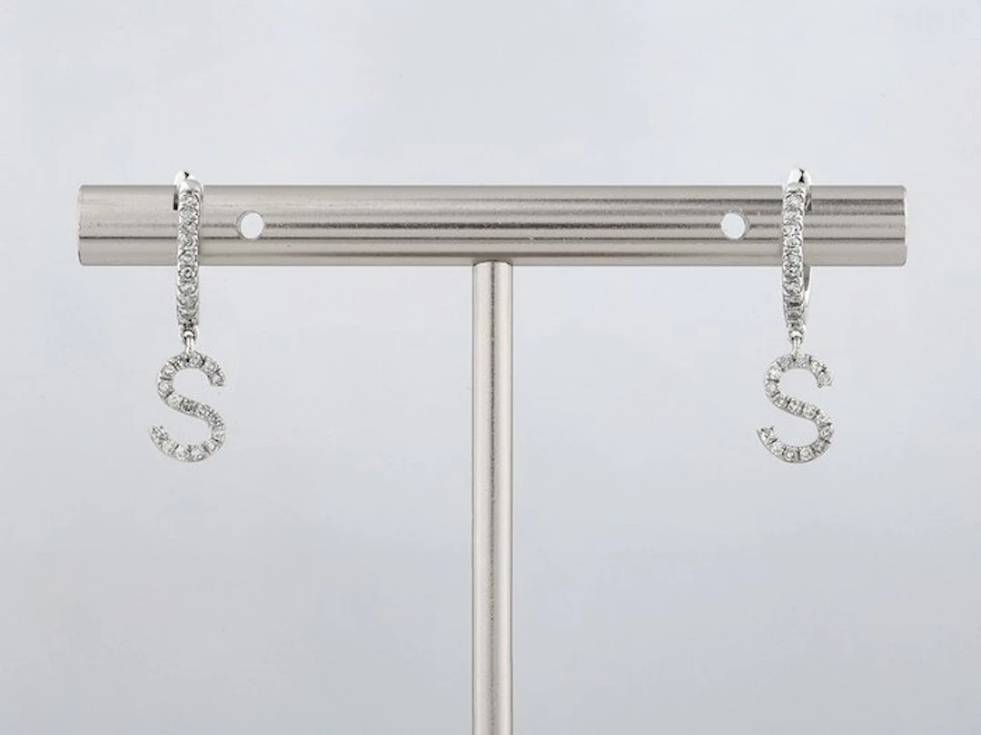 Earrings - 14 kt. White gold - 0.24ct. tw. Diamond (Natural)