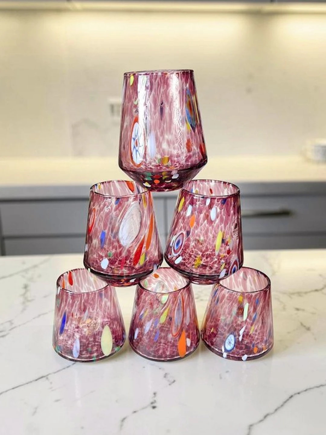 MurArt - MurArt - Drinking set (6) - Glass - Murrine Millefiori