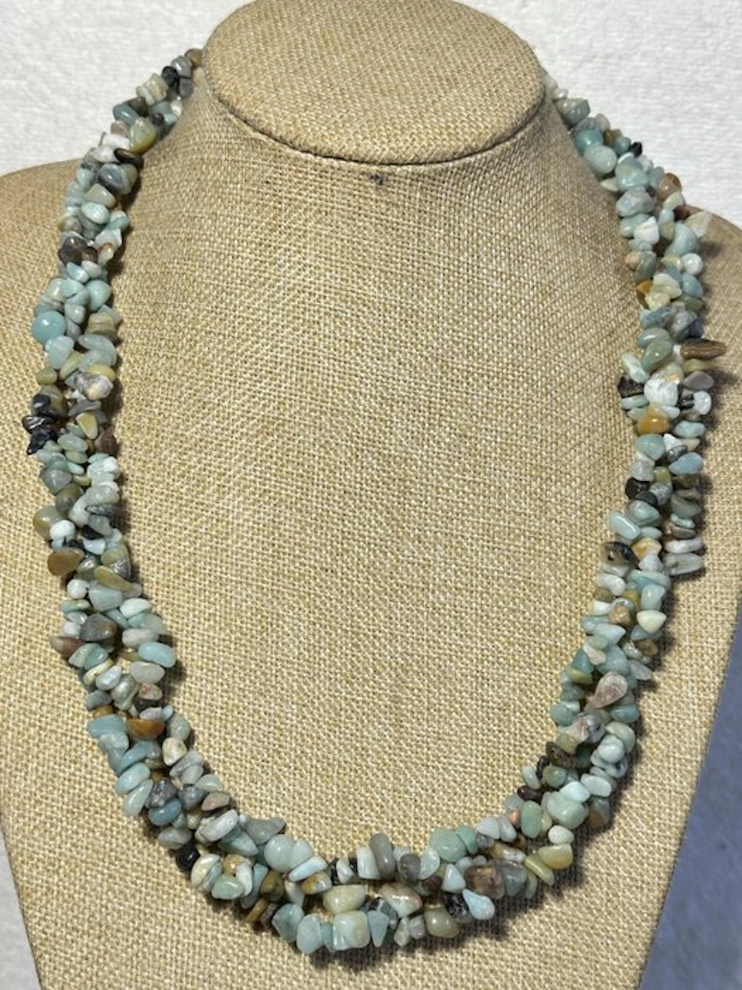 Exclusive necklace of natural Brazilian Amazonite (725 ct)