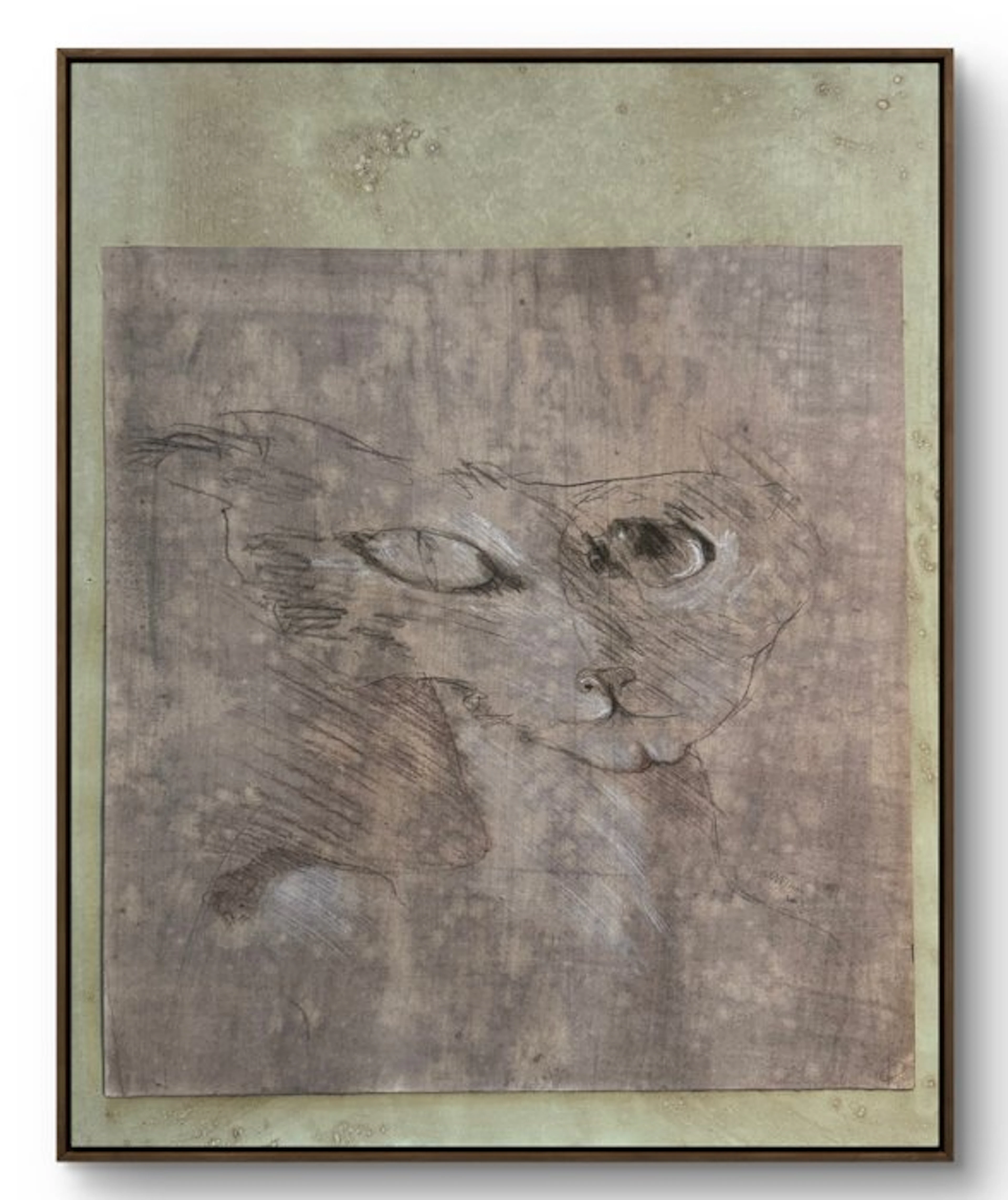 Robert Detheux (1932-2010) - Portrait surréaliste d’un chat – 2005