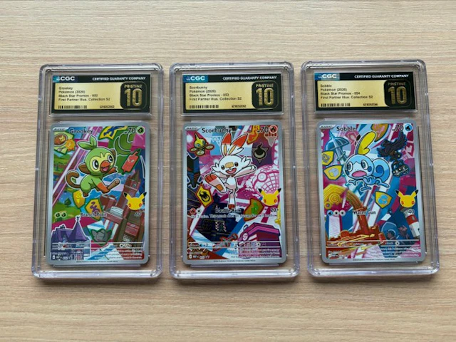Pokémon - 3 Graded card - First Partner Illustration...