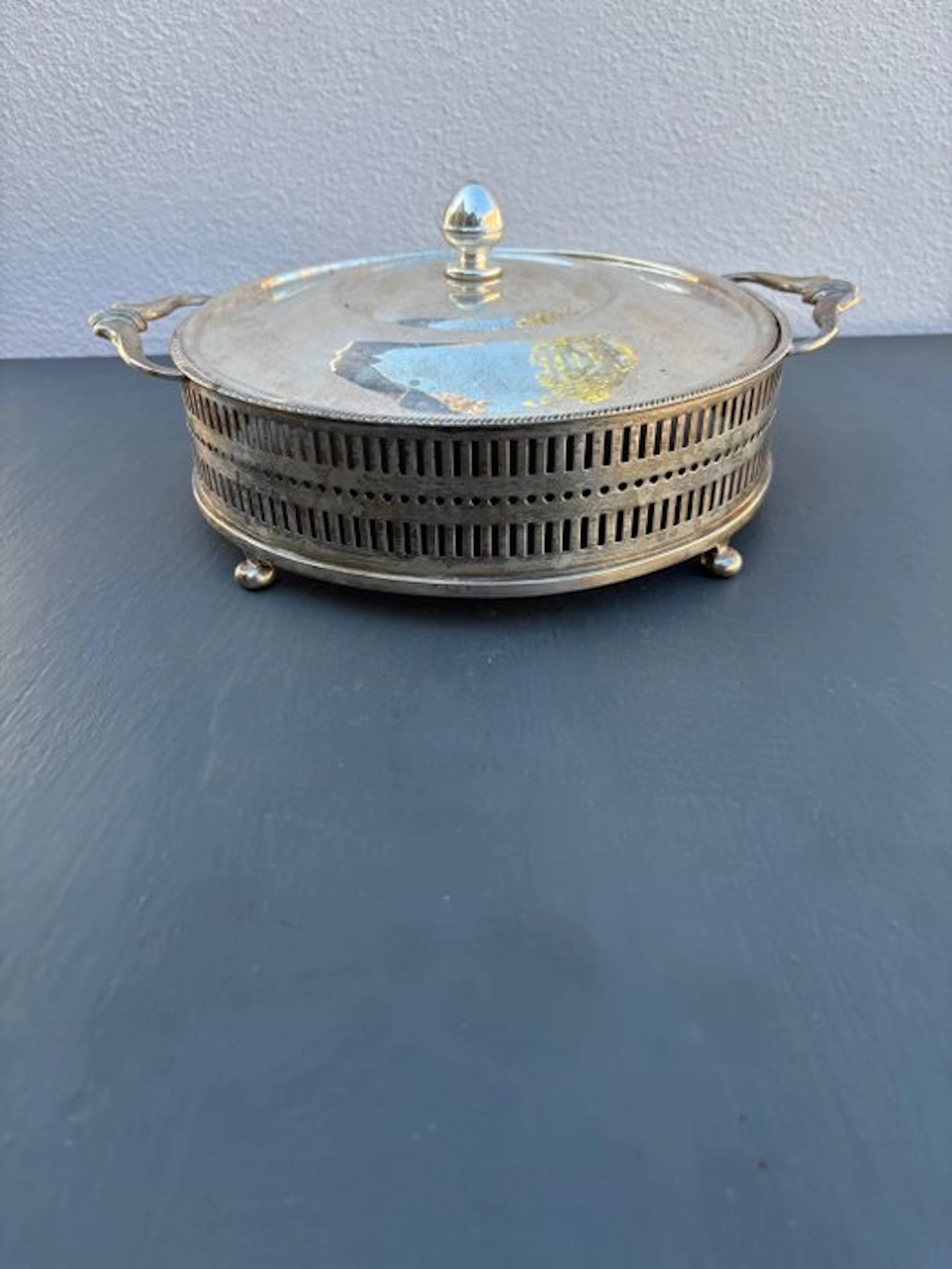 sheffield - sheffield - Platter - silvered metal - Portapirofila with lid