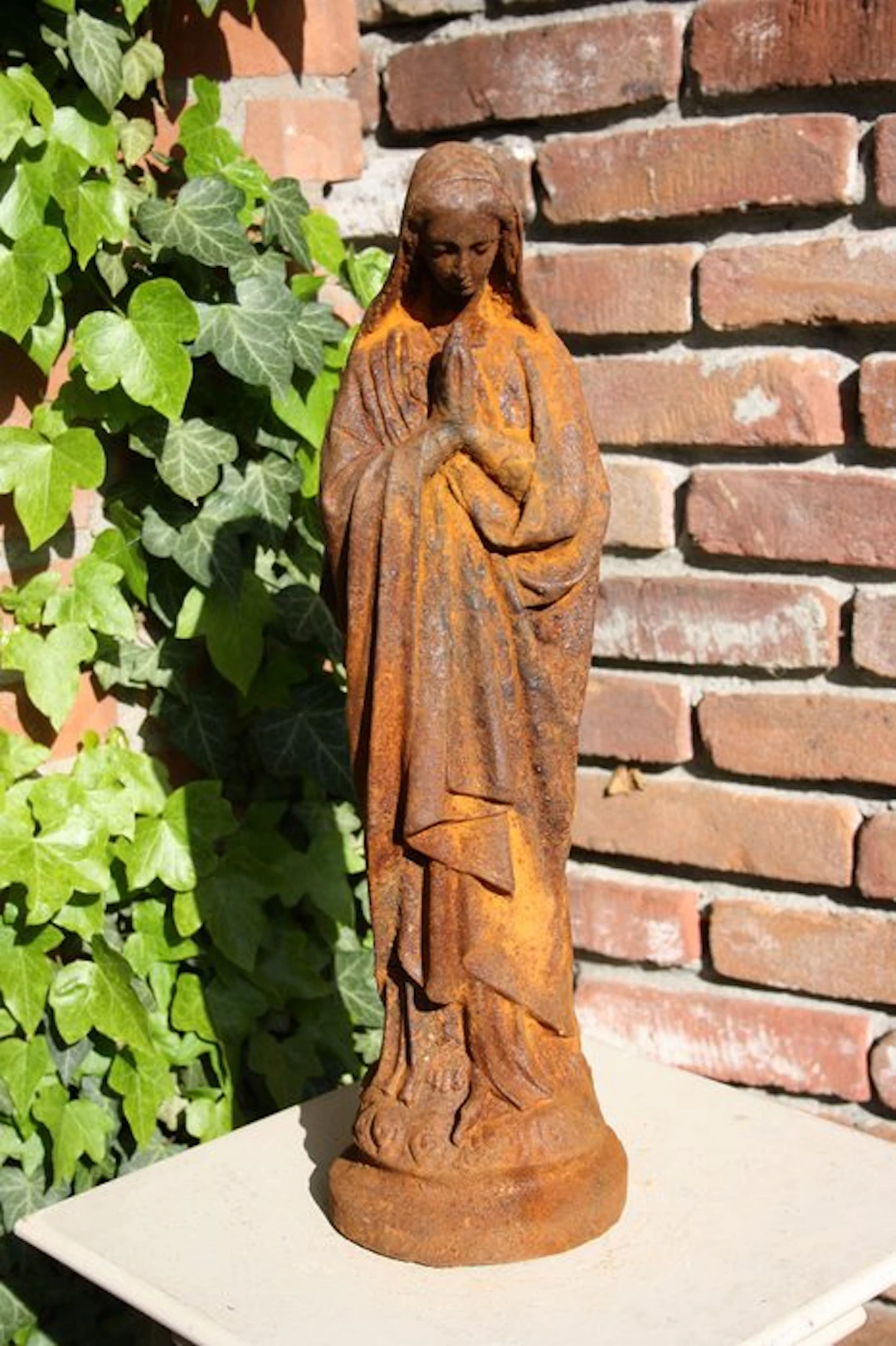 Sculpture, "Saint Mary the Virgin" - 45 cm - Cast iron