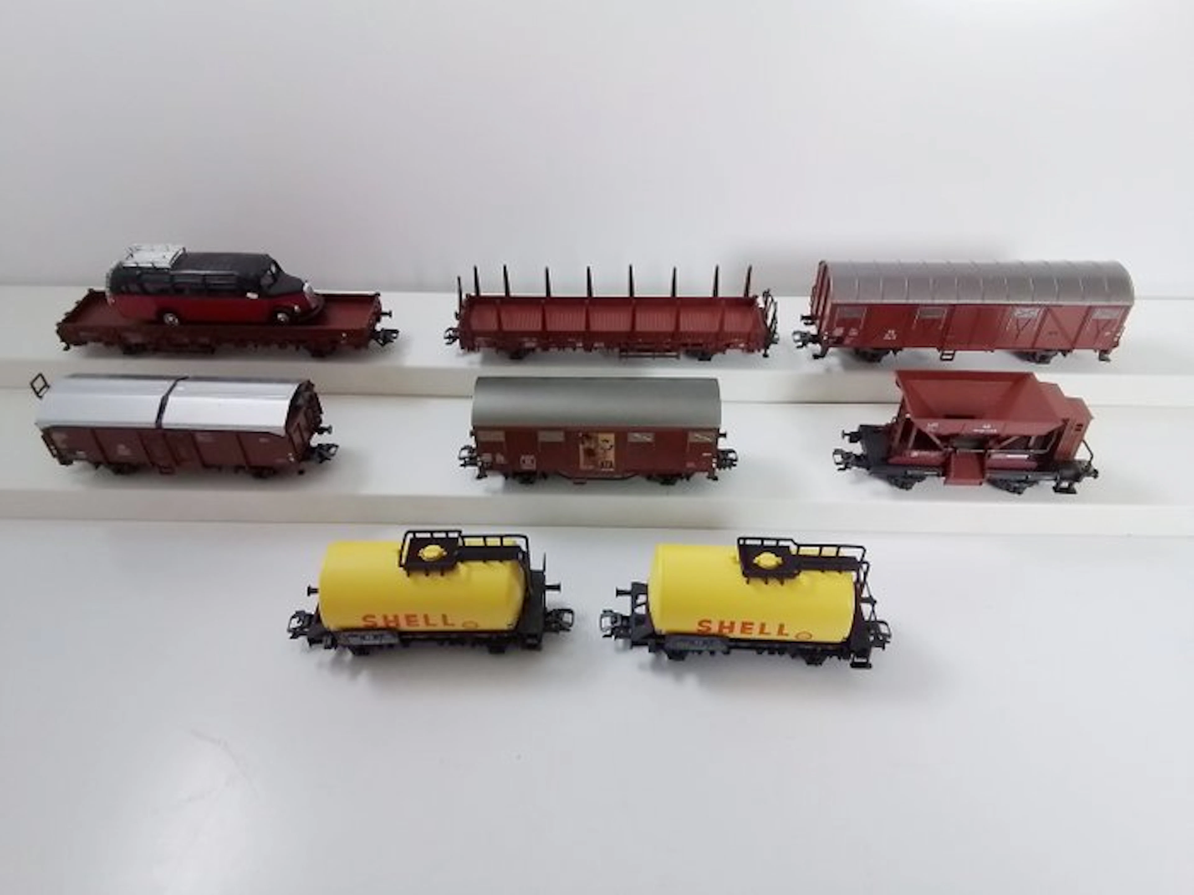 Märklin H0 - uit set 29845/29855 - Model train (8) - 8 x freight wagons - DB