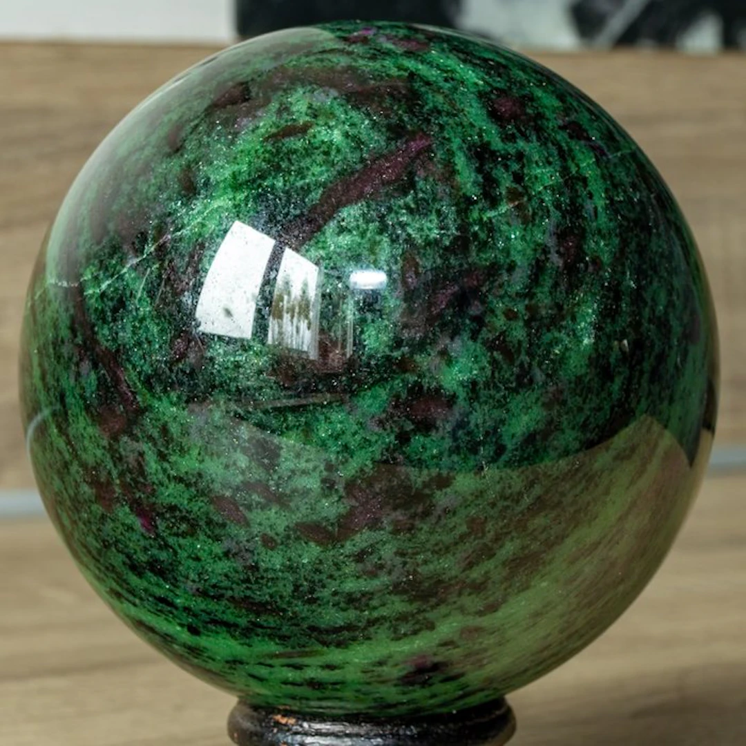 Ruby in zoisite Large Ruby in Zoisite Quality Sphere...