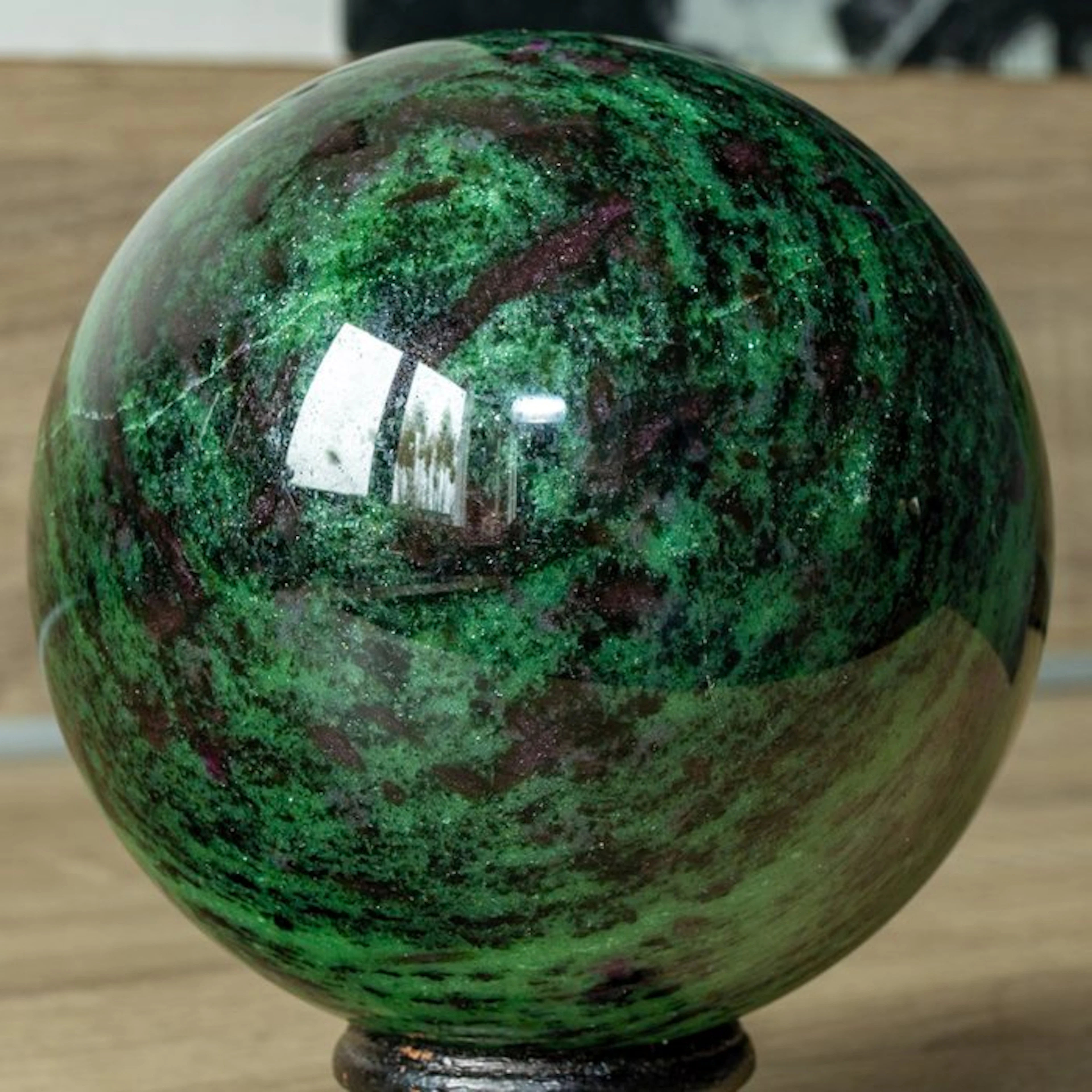 Ruby in zoisite Large Ruby in Zoisite Quality Sphere...