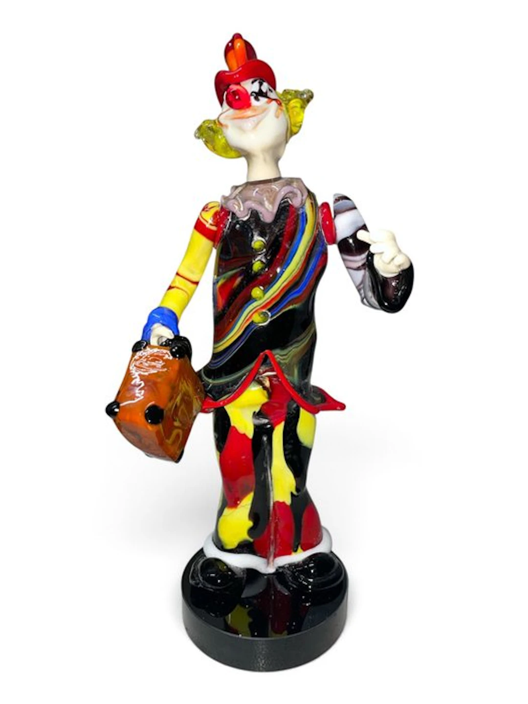 Sculpture, Clown - 26 cm - Glass