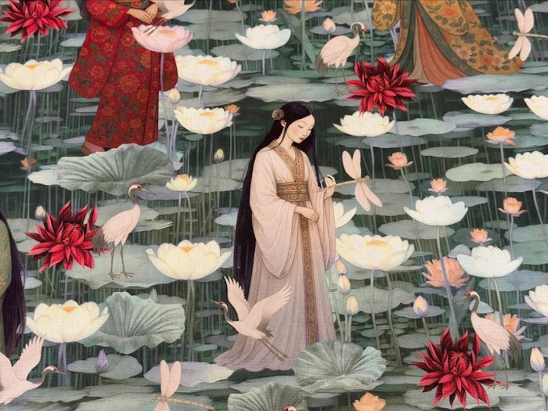 No reserve price!!! The Secret Garden of the Lotus...