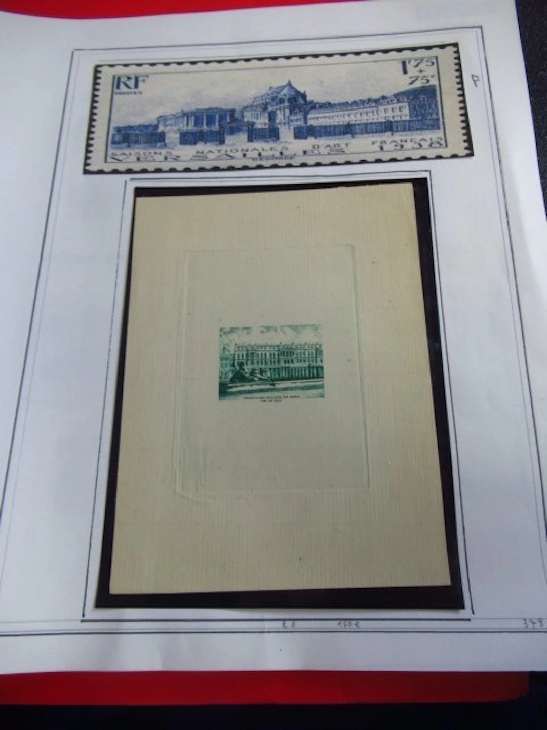 France 1938 - with a rare artist's proof and dated corners